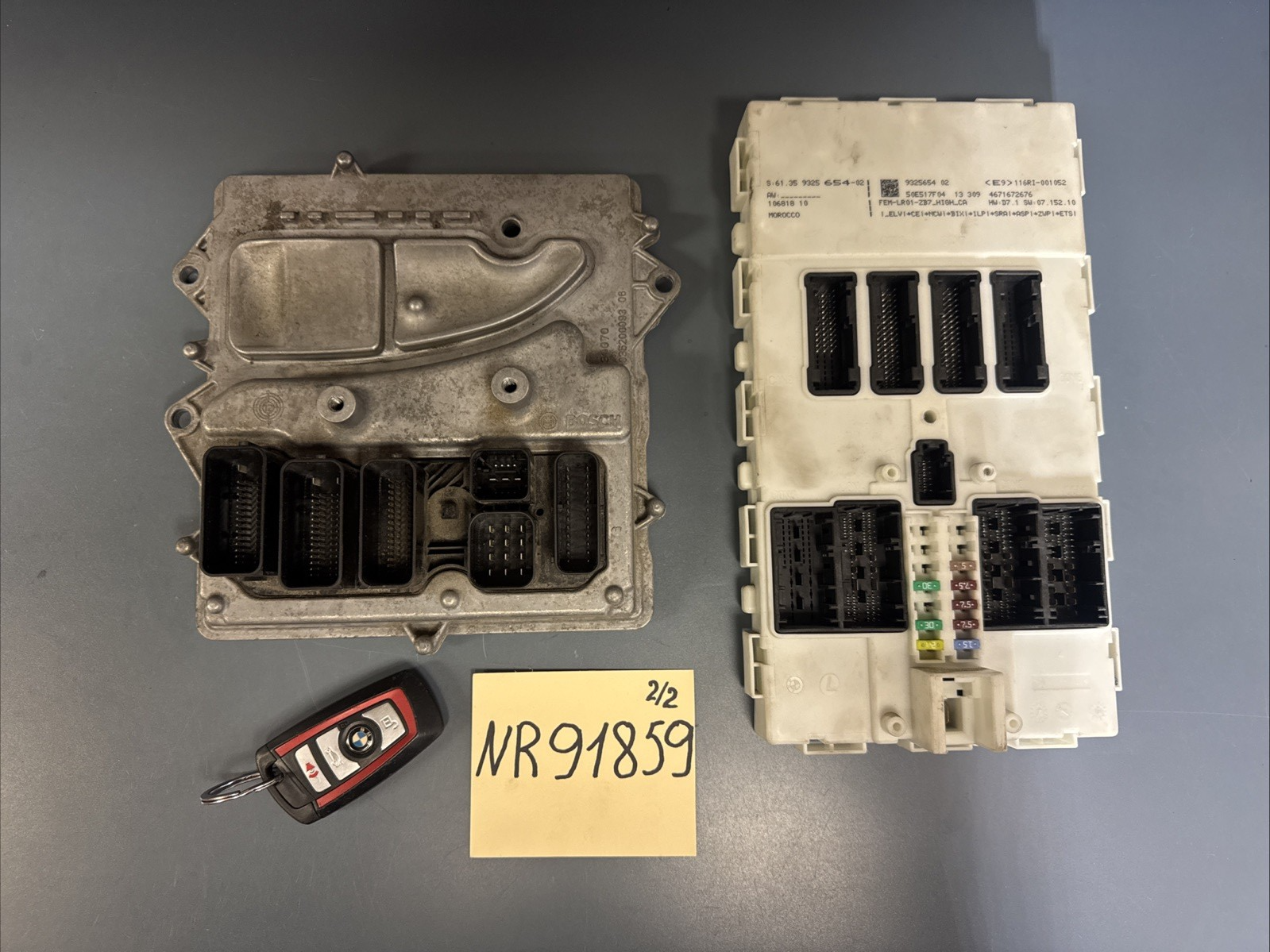 BMW F30 F32 F33 N55 COMPLETE ENGINE MOTOR DME IGNITION KEY LOCK SET OEM 8626762