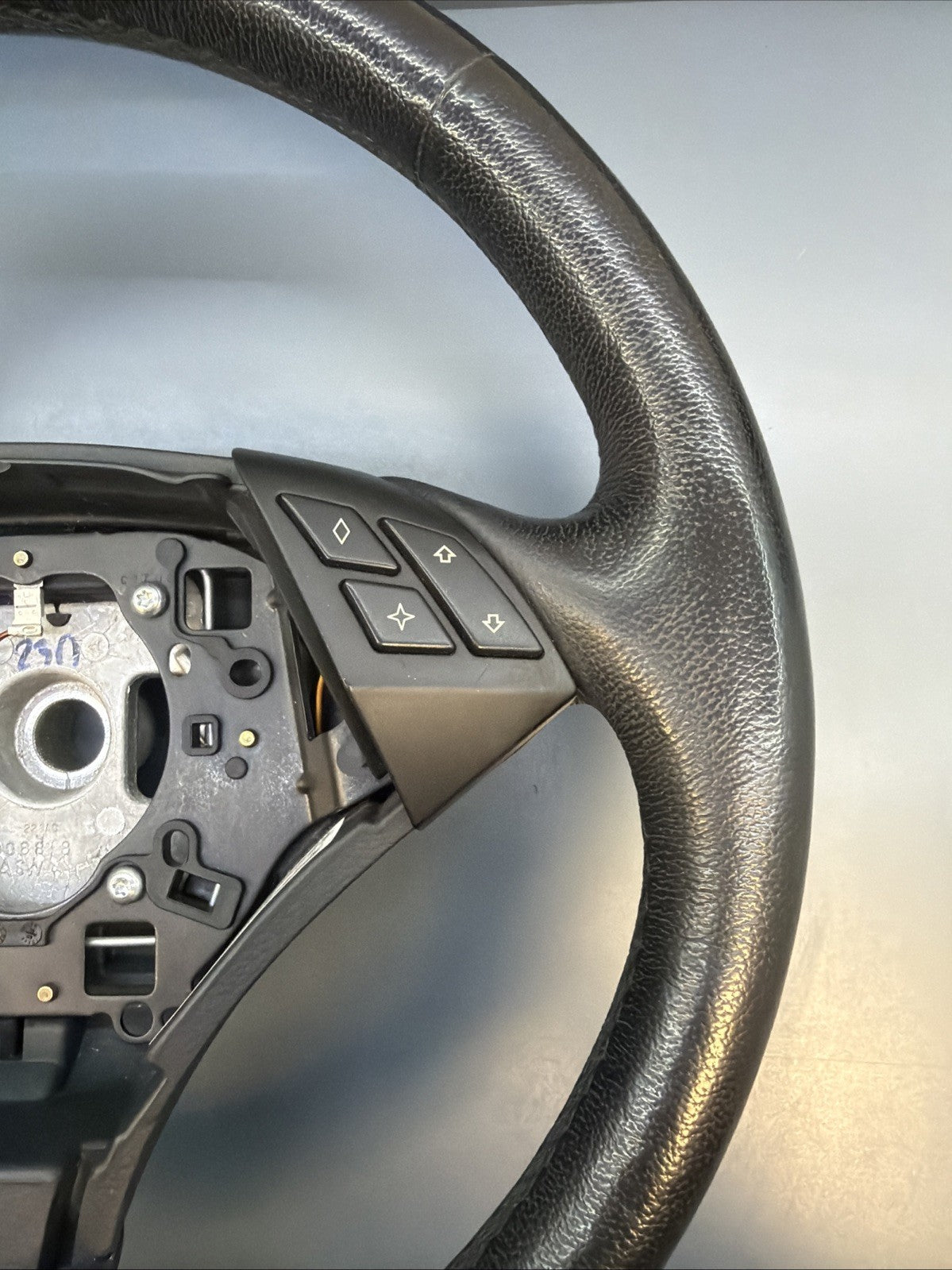 BMW 2004-2010 E60 3 SPOKE BLACK LEATHER STEERING WHEEL OEM 6079000