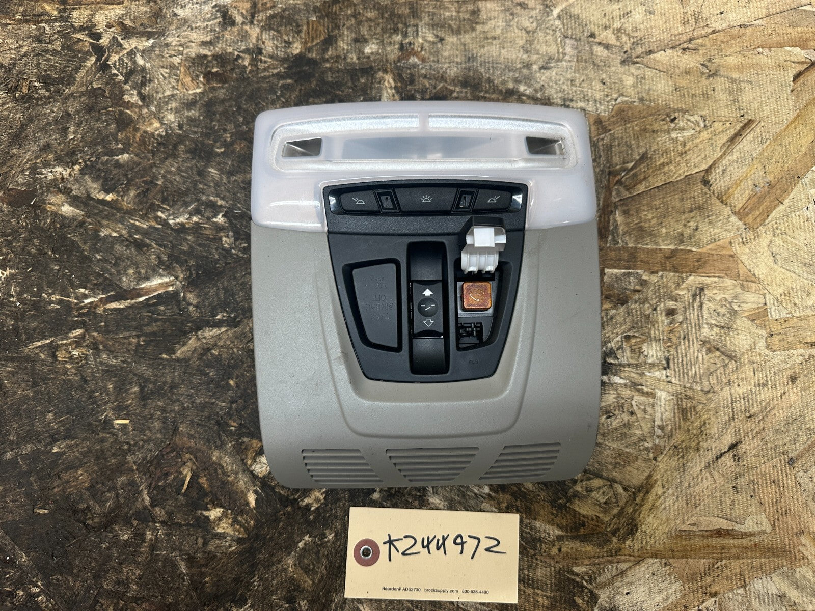 BMW 2010-2019 F30 F25 F32 OVERHEAD DOME LIGHT SUNROOF SWITCH GRAY OEM 9321466