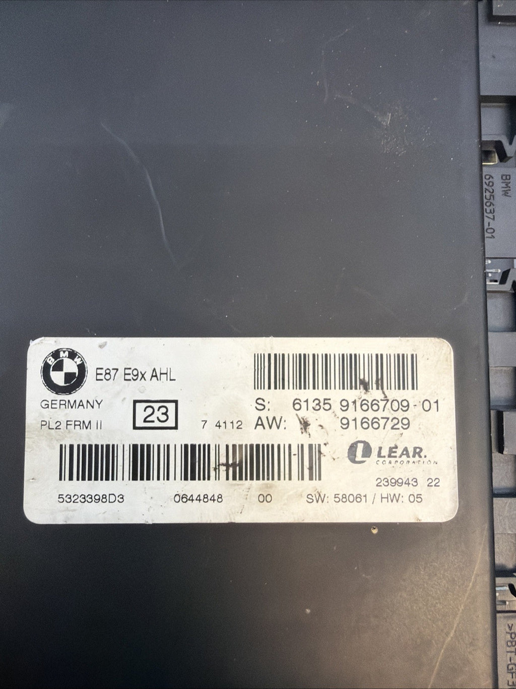 BMW E90 E92 E93 M3 328i 335i PL2 FRM II Footwell Light Control 9166709