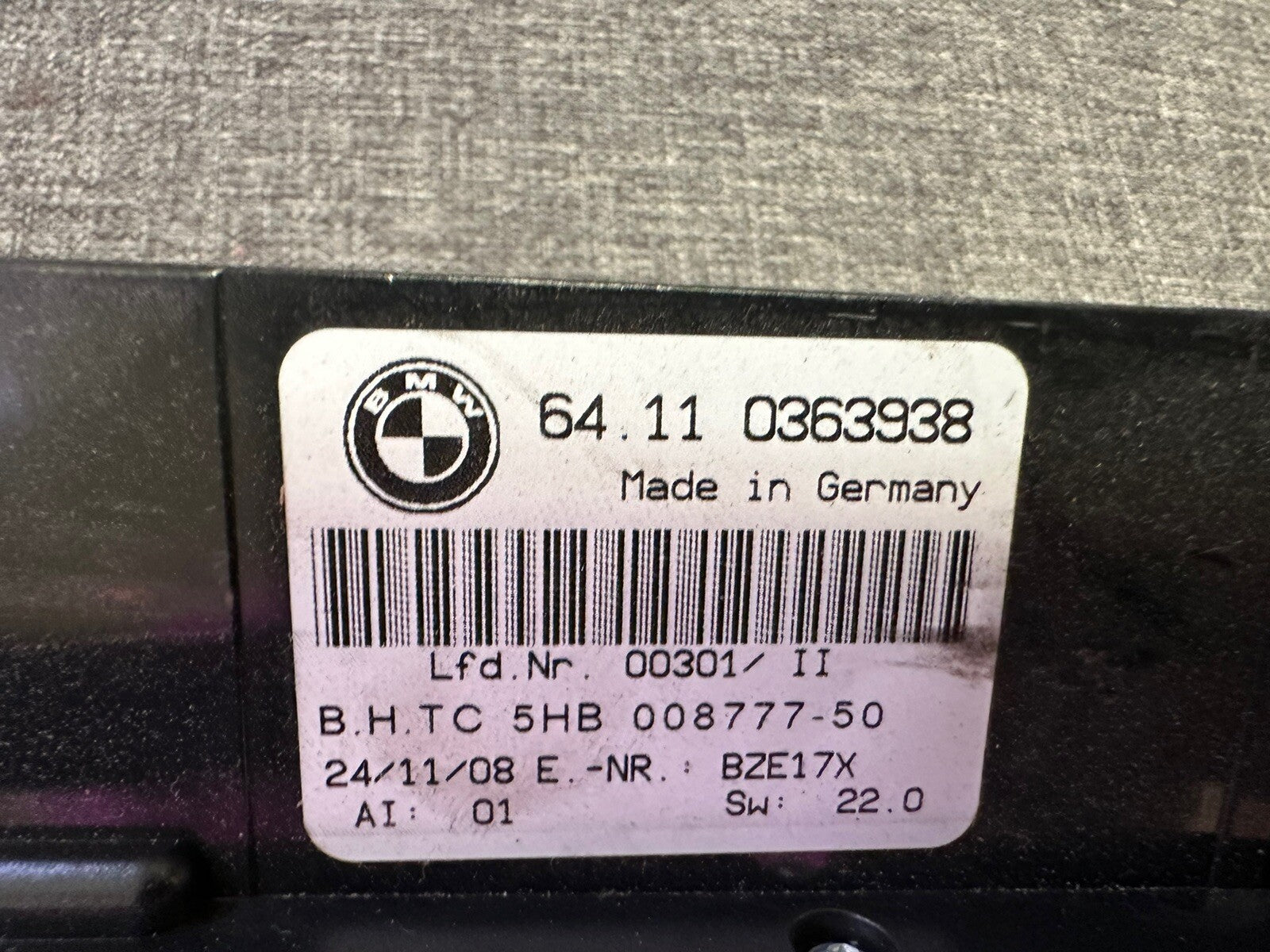 BMW X3 E83 Automatic Air Conditioning Control Unit Module Panel AUC 0363938