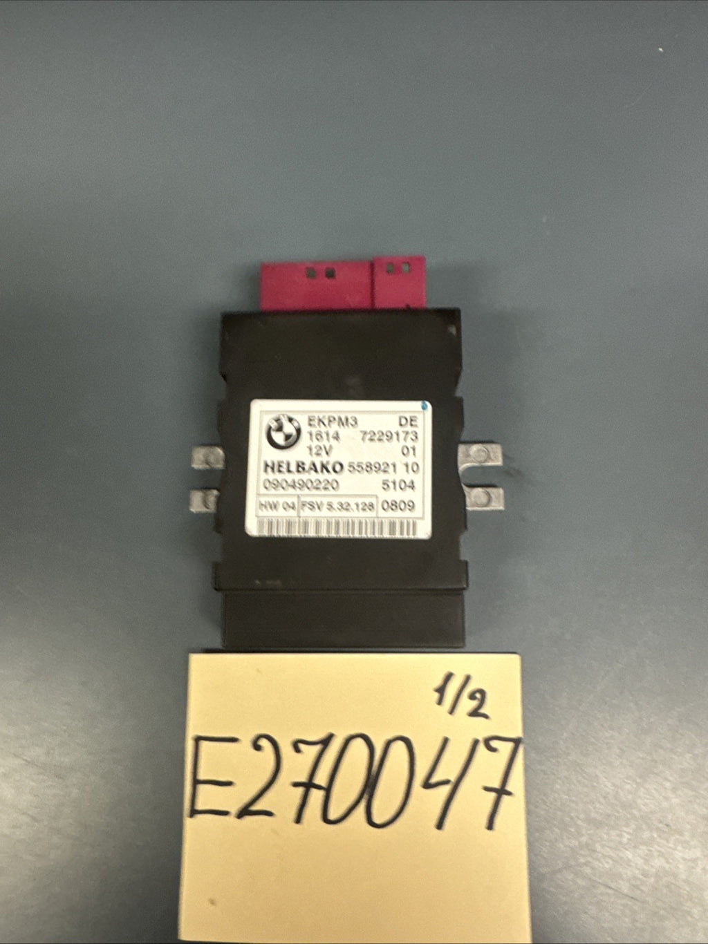 07-13 BMW E82 E88 E90 E92 E93 E60 E63 E64 E70 328 335 FUEL PUMP CONTROL 7229173