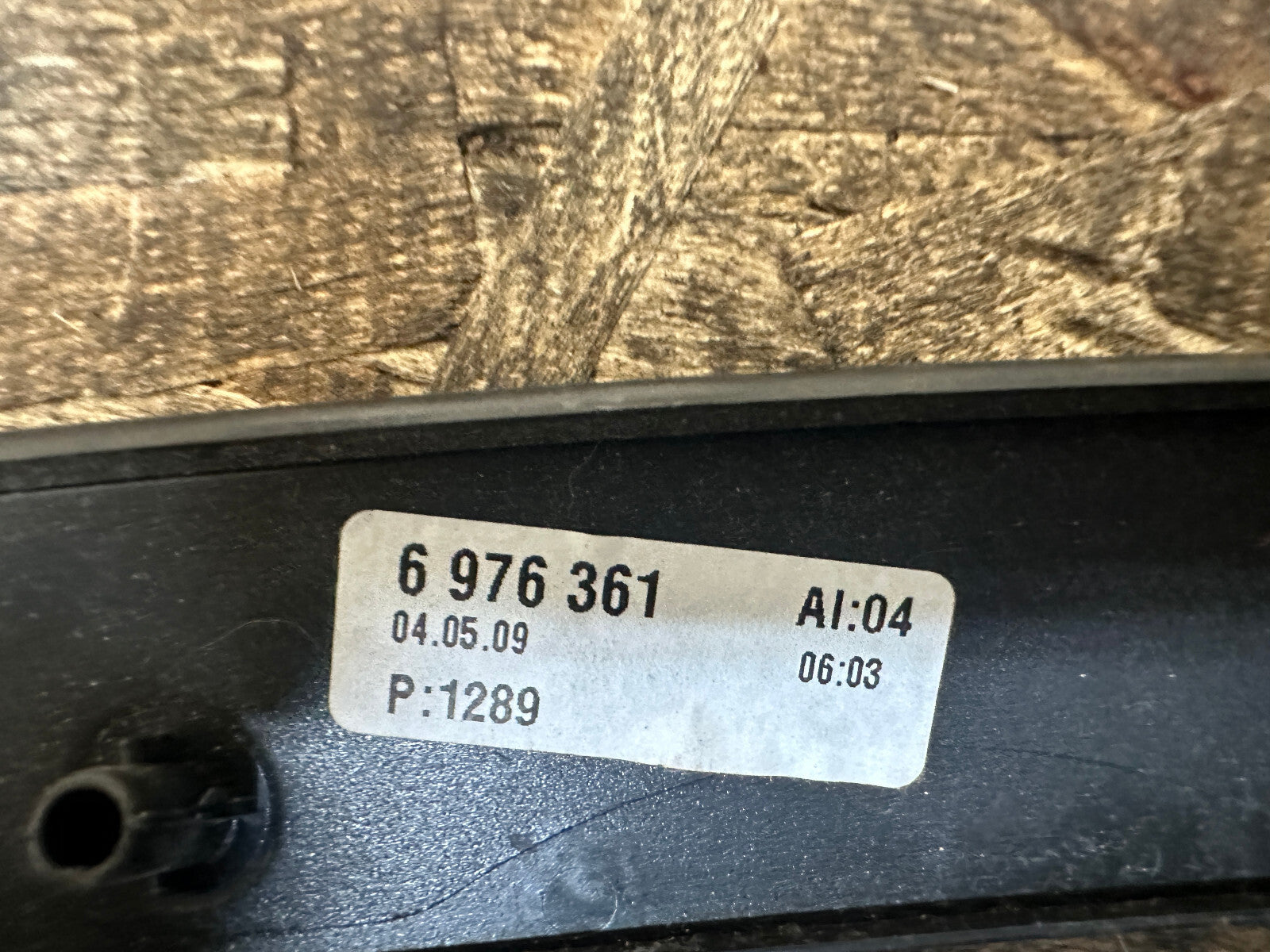 BMW 08-10 E60 5 SERIES CENTER CONSOLE CLIMATE CONTROL PANEL BLACK OEM 6976361