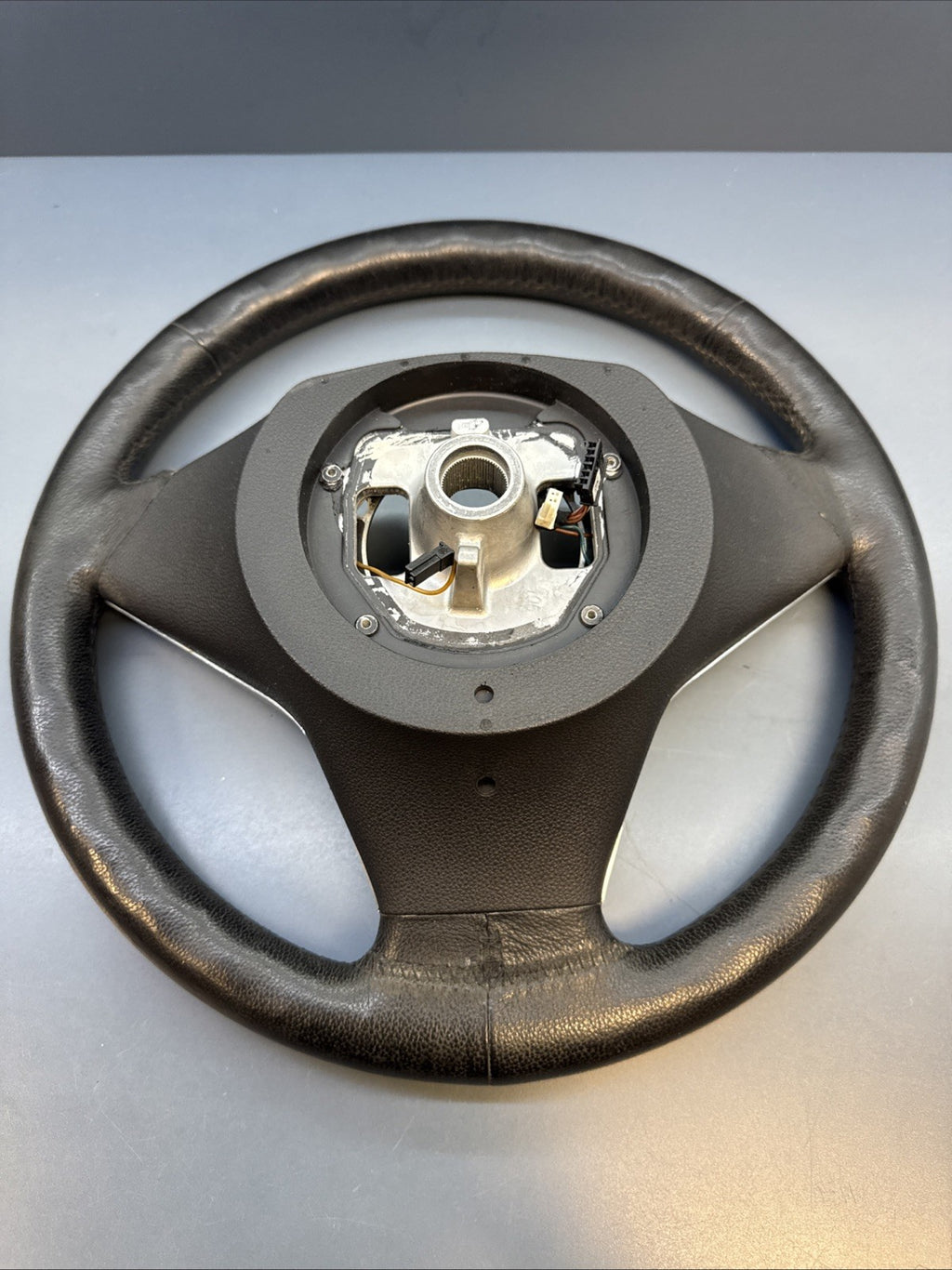 2004-2010 BMW E60 E61 E63 E64 LEATHER STEERING WHEEL Oem HEATED SPORT