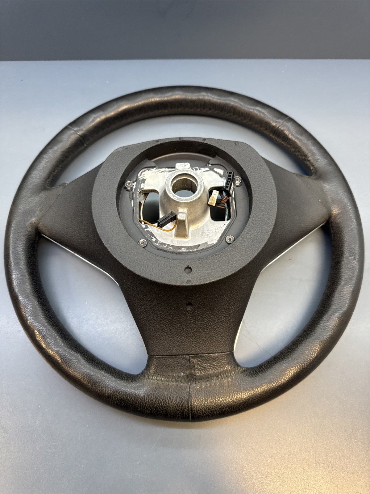 2004-2010 BMW E60 E61 E63 E64 LEATHER STEERING WHEEL Oem HEATED SPORT