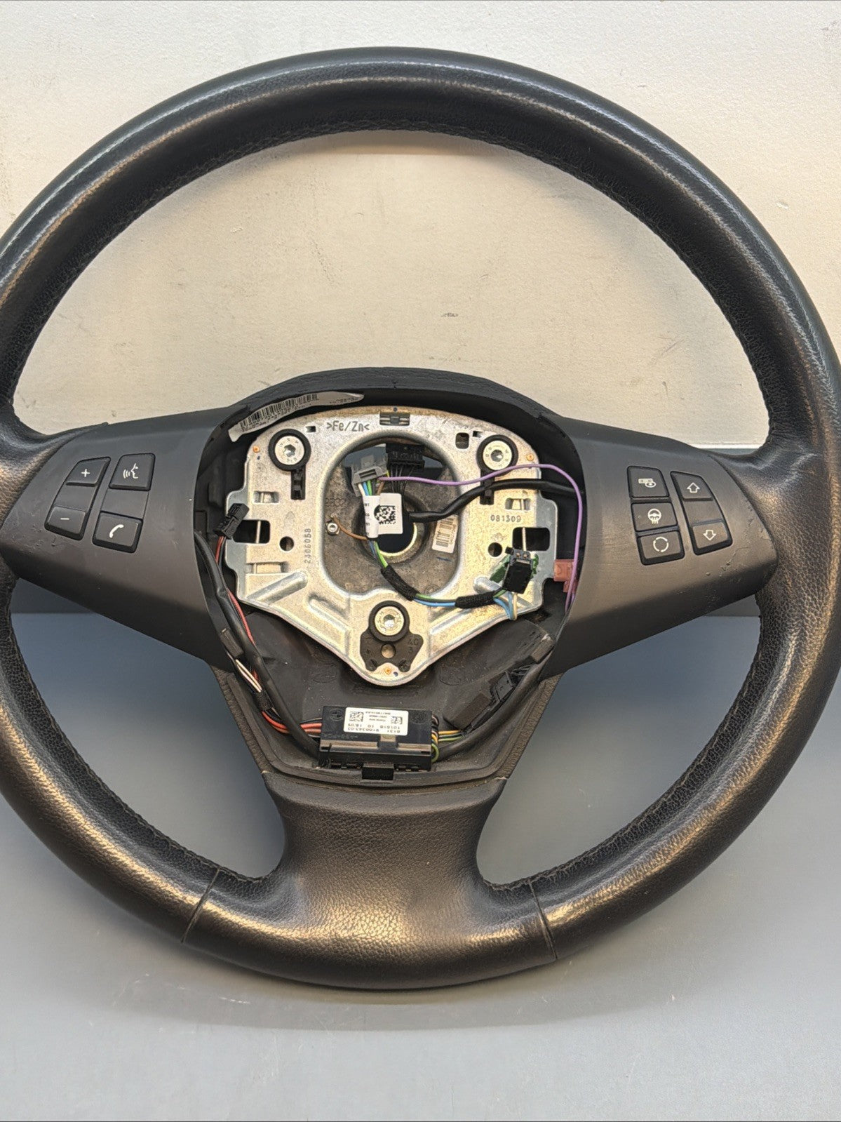 2011-2013 BMW X5 E70 XDRIVE35I FRONT LEFT STEERING WHEEL LEATHER BLACK HEATED