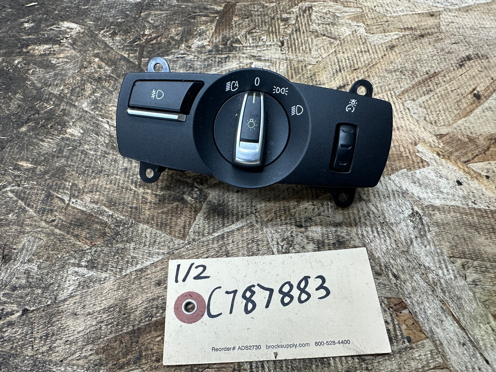 BMW 07-18 5/6/7 SERIES X3 X4 HEADLIGHT CONTROL SWITCH PANEL BLACK OEM 9192745