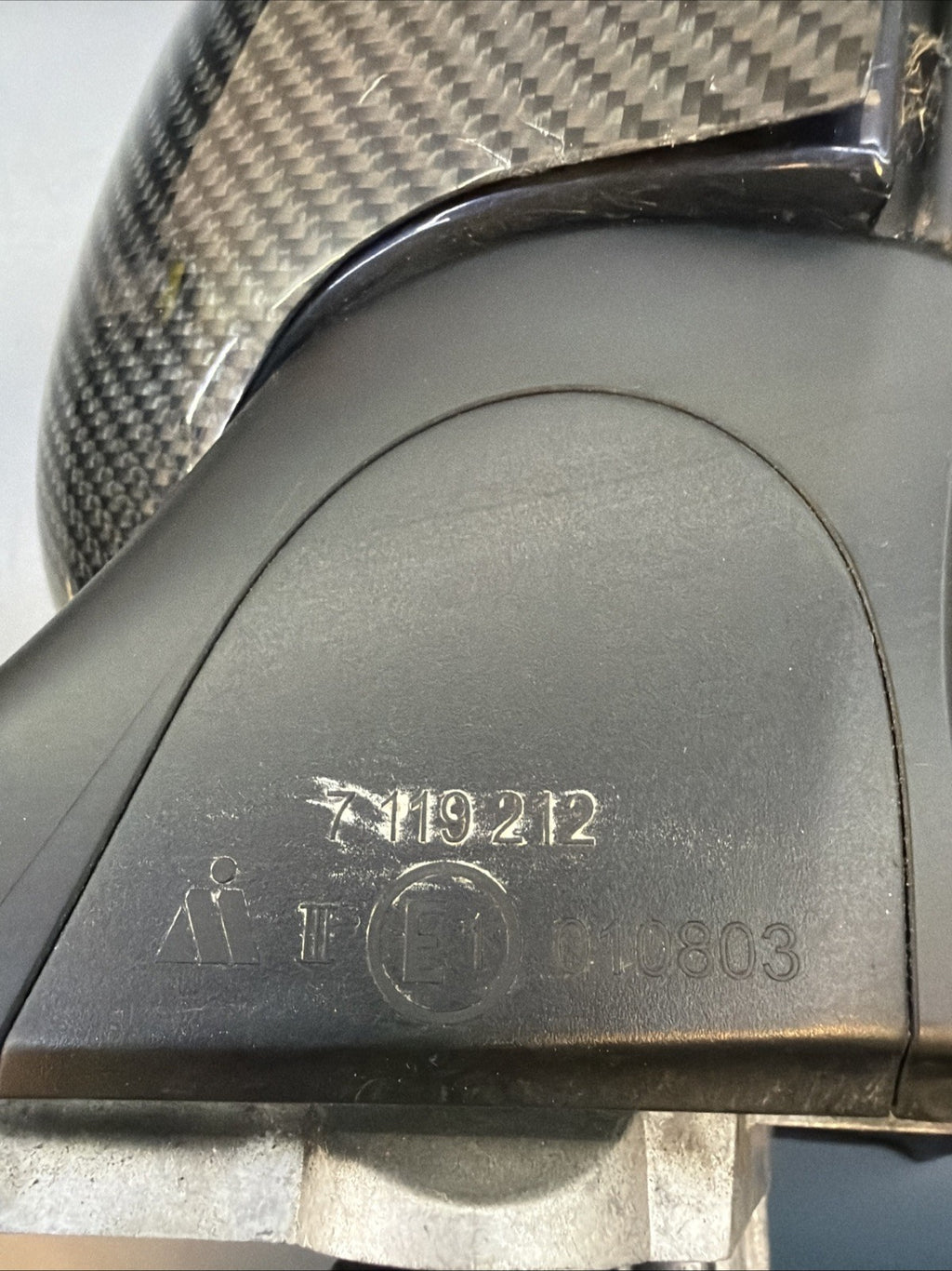 07-10 BMW 328i E92 E93 Driver Left Side Door Mirror Carbon Cover 7119212