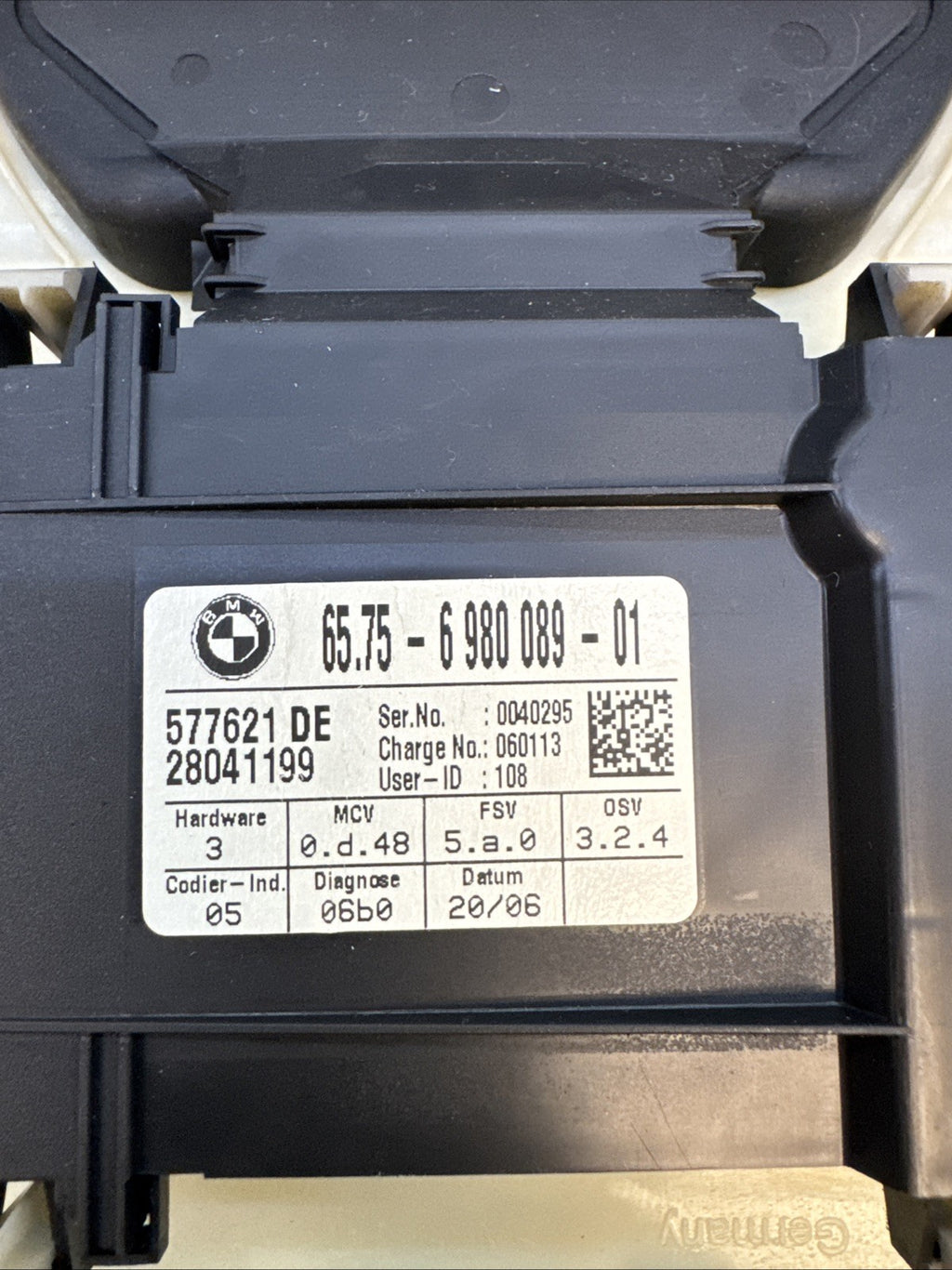 05-10 BMW E60 530i 525 Alarm Motion Sensor Module 6980089 OEM