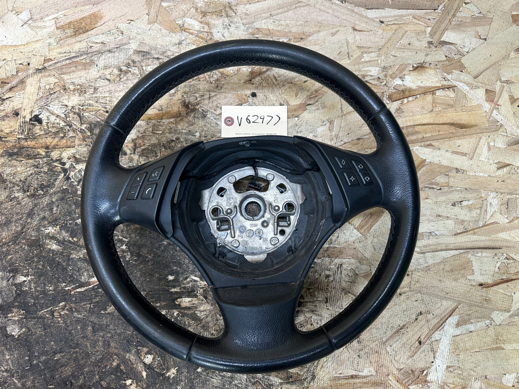 BMW 2006-2012 E90 E9X 3 SERIES BLACK LEATHER STEERING WHEEL OEM 3375E901