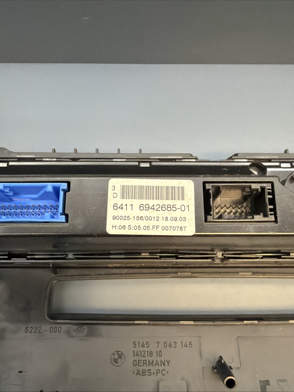 BMW 5 SERIES E60 E61 AC Control Unit Air Climate Control with storage 6946979