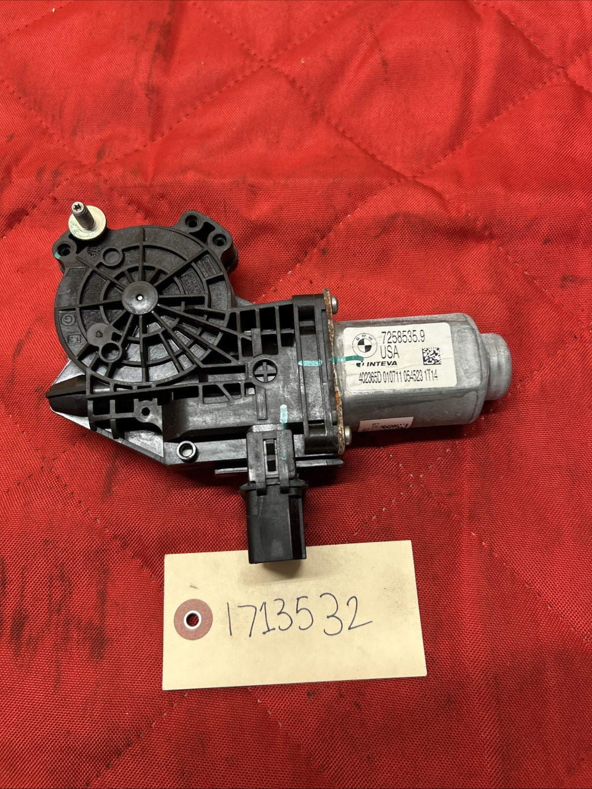 OEM BMW Rear Left Window Motor Regulator for 2010-2017 BMW X3 7258535