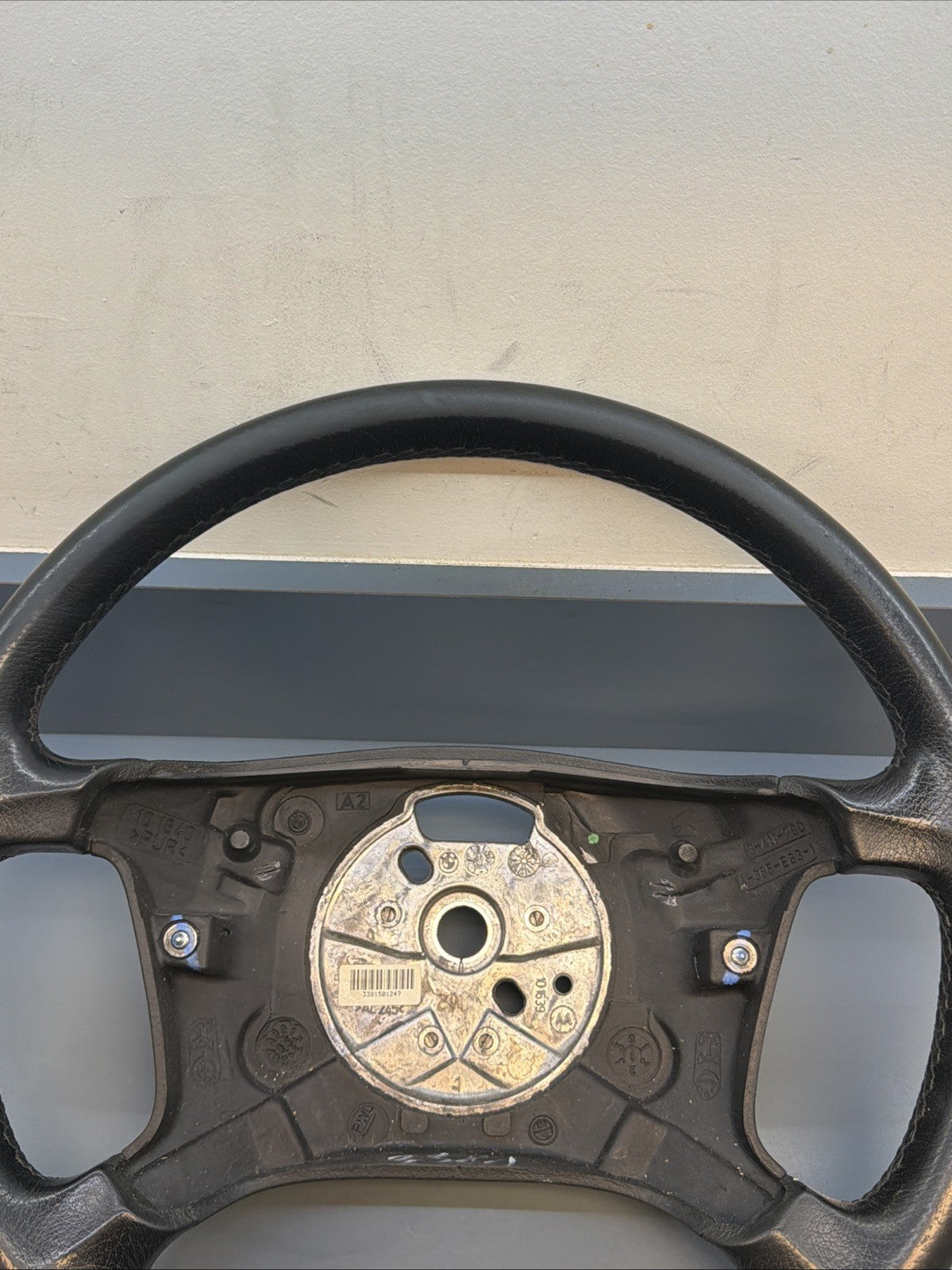 2004-2006 BMW X3 E83 4-Spoke Steering Wheel Black Leather OEM 3411790