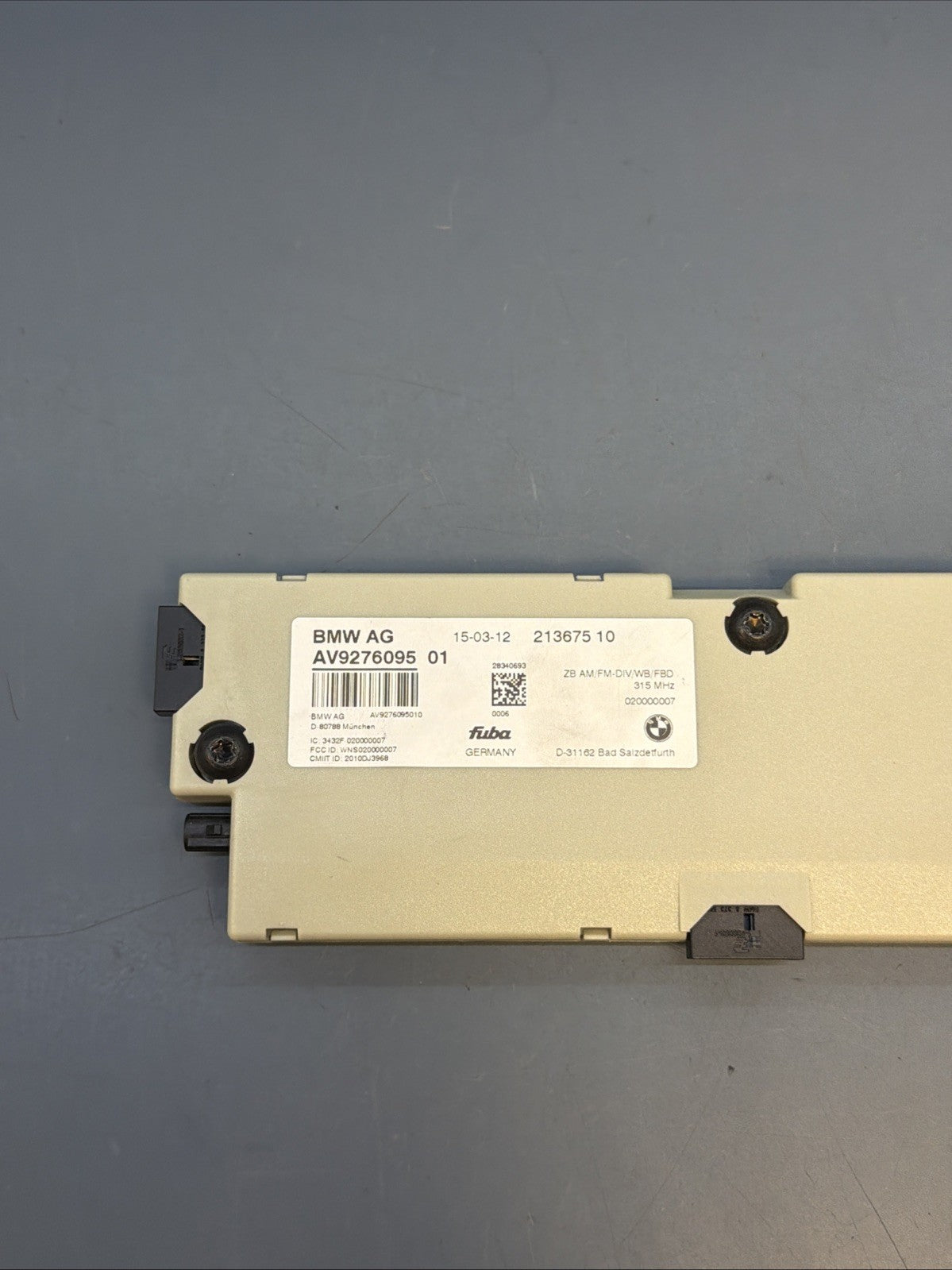 12-18 BMW F10 F11 F01 F02 5-Series Antenna Amplifier Module 315 MHz 9276095 OEM