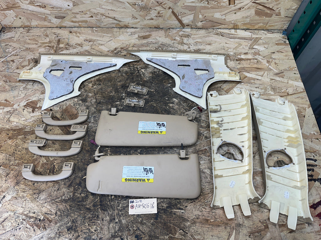 BMW 06-13 E90 3 SERIES BEIGE INTERIOR TRIM PIECE SET 12 PC 7058336+7058341+MORE