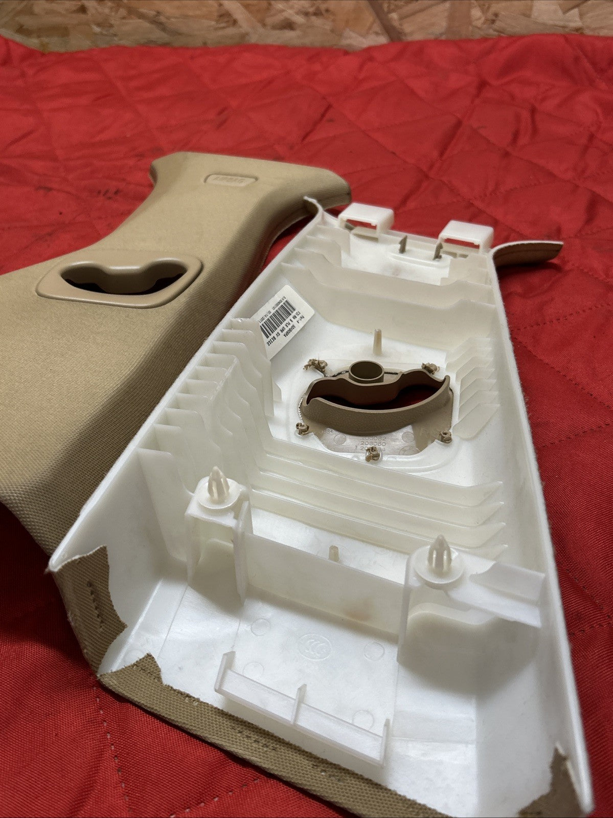 11-17 BMW X3 F25 CENTER LEFT & RIGHT SIDE UPPER B PILLARS COVER TRIM PANEL BEIGE