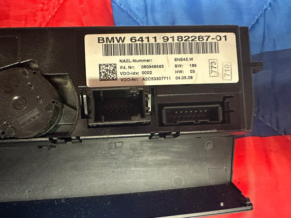 07-13 BMW 135i 328i E90 AC CLIMATE TEMPERATURE CONTROL SWITCH 9182287 OEM