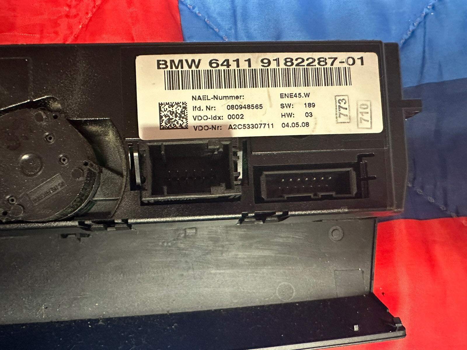 07-13 BMW 135i 328i E90 AC CLIMATE TEMPERATURE CONTROL SWITCH 9182287 OEM