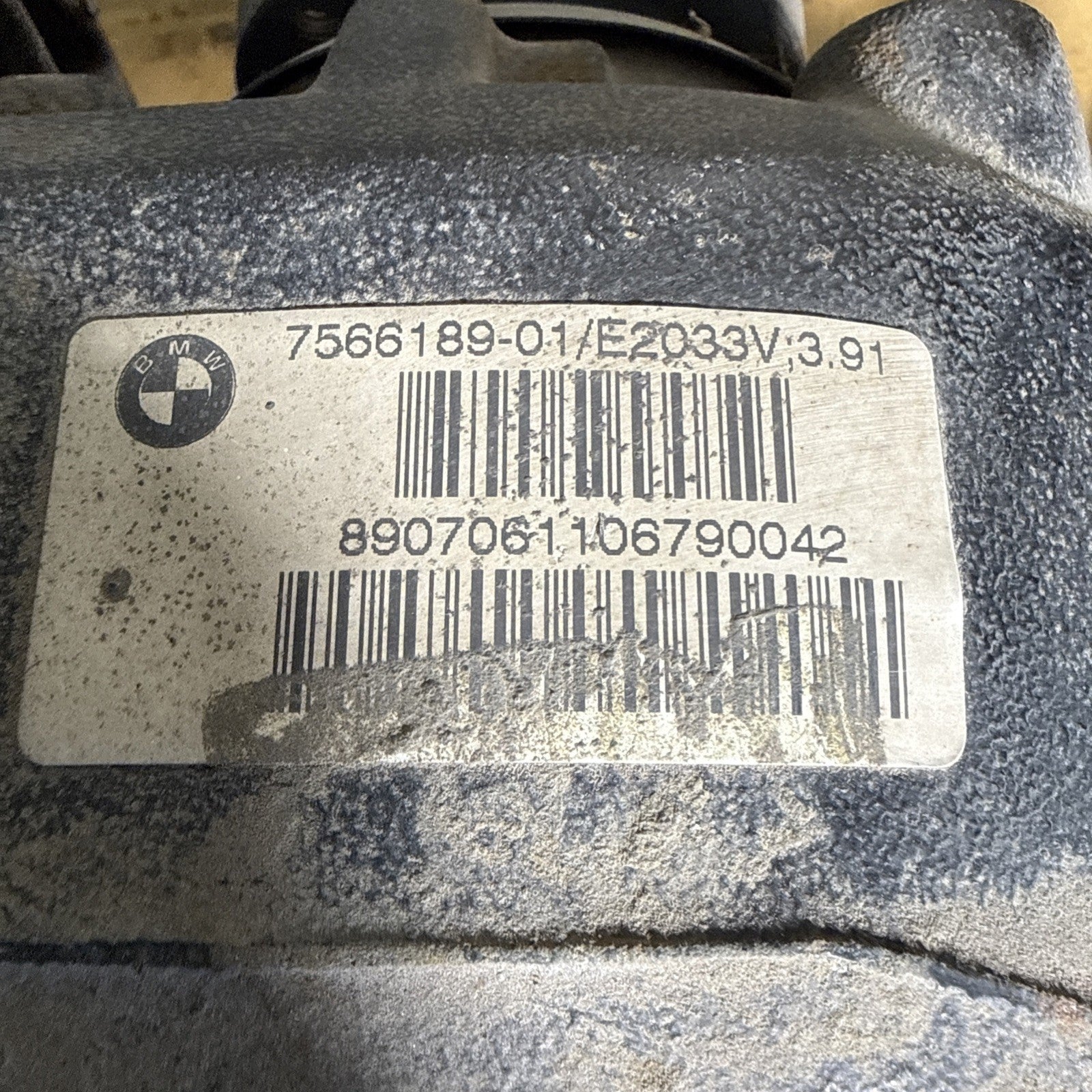 BMW REAR DIFFERENTIAL E90 3 SERIES FINAL DRIVE 3.91 7566189