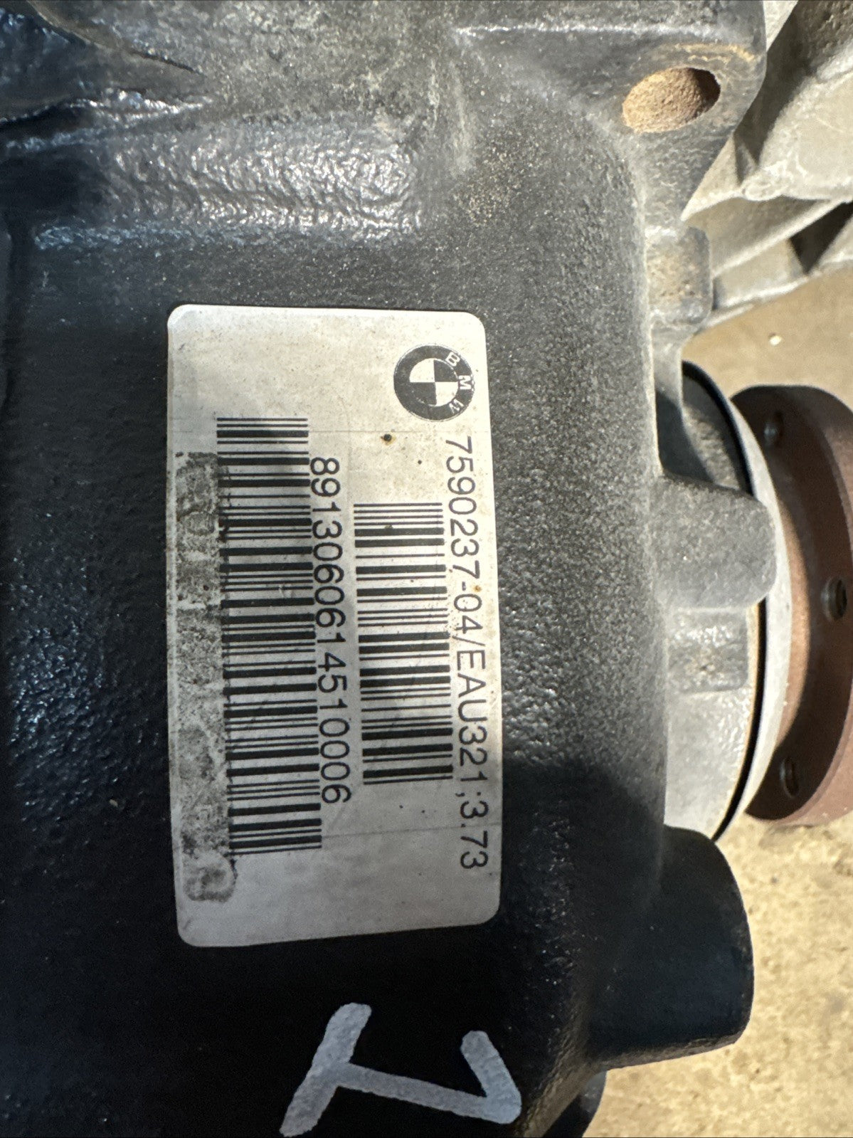 BMW REAR DIFFERENTIAL E88 SERIES 128i  AUTO FINAL DRIVE 3.73 7590237