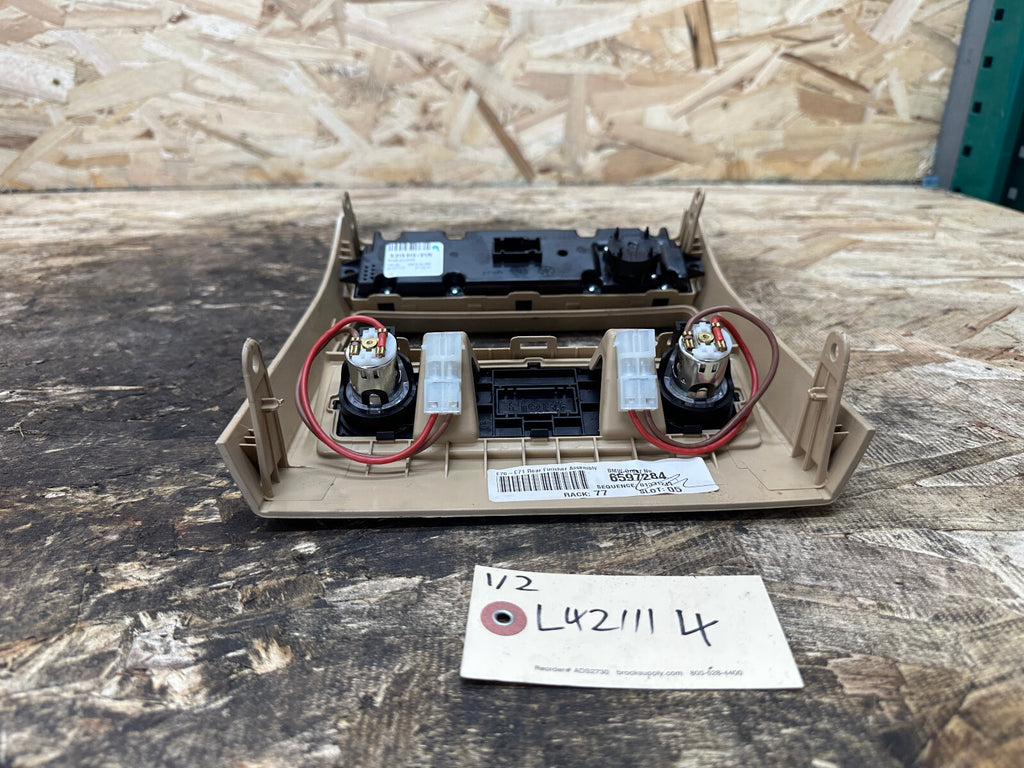 BMW 06-13 E70 X5 E71 X6 REAR AC CLIMATE CONTROL TRIM PANEL BEIGE OEM 9215515