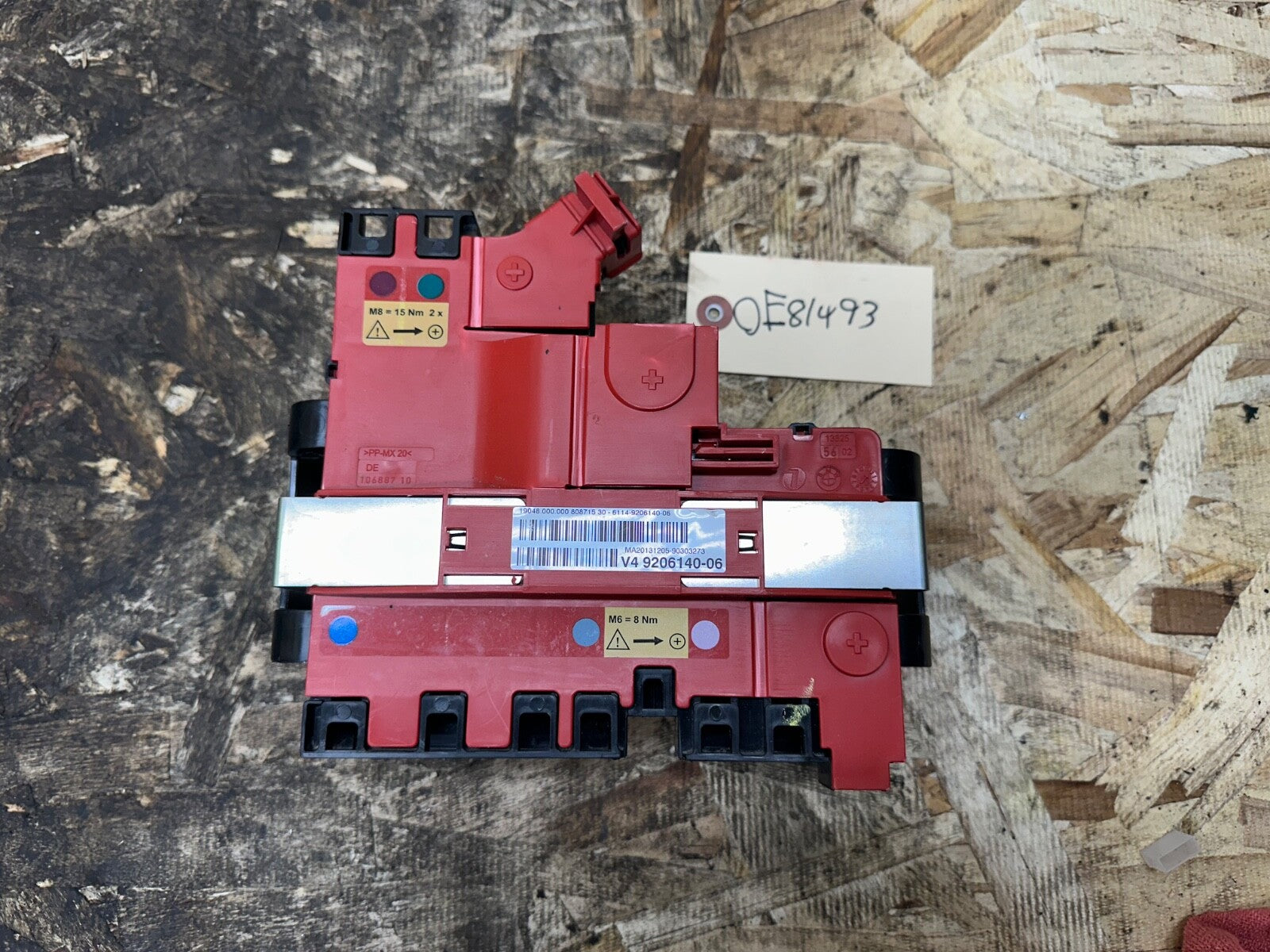 BMW 2011-2017 F25 X3 BATTERY POSITIVE TERMINAL JUNCTION BOX OEM 9206140