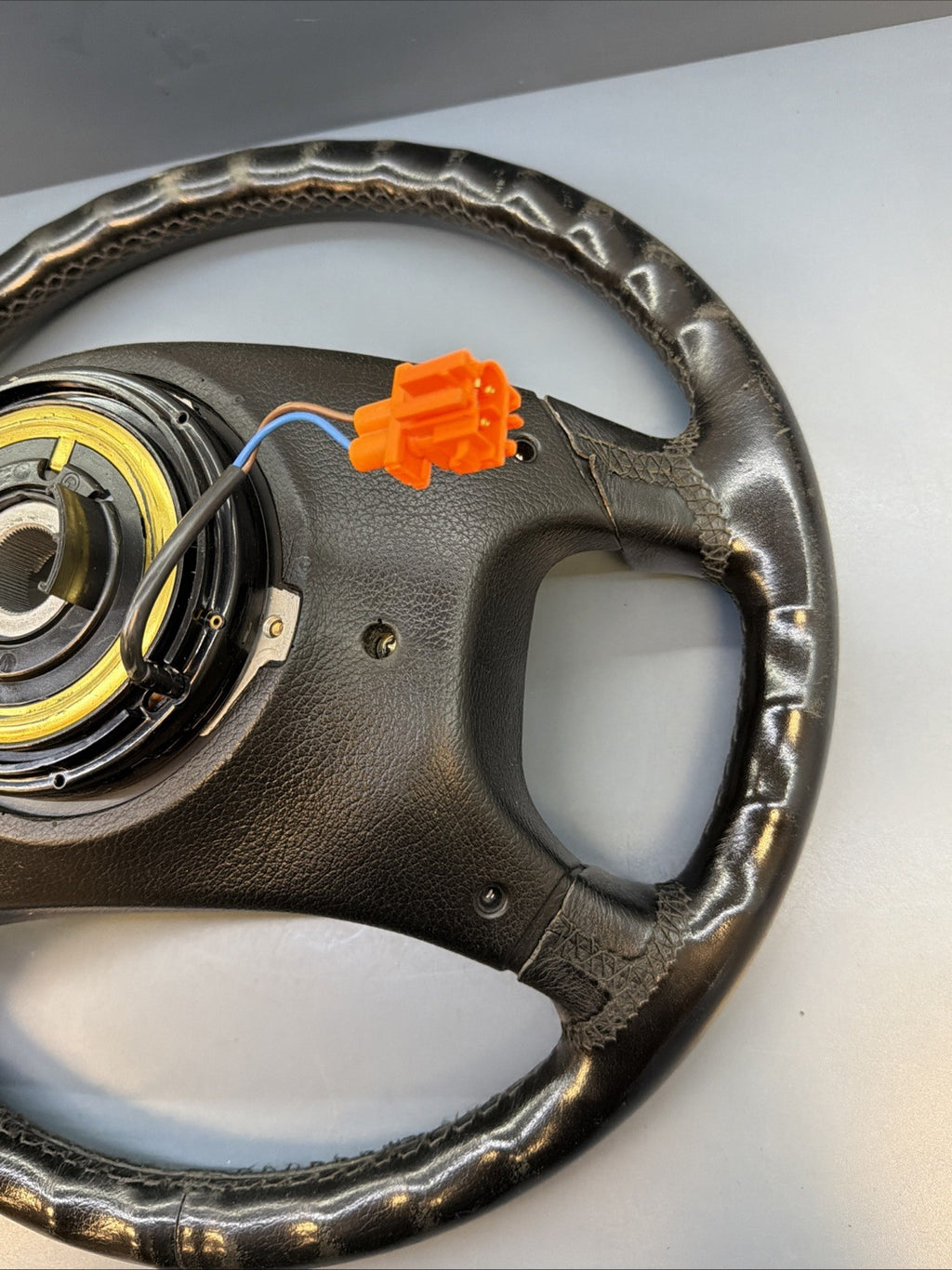92-99 Bmw E36 3 Series Front Driver Side Black Leather Steering Wheel 1159788