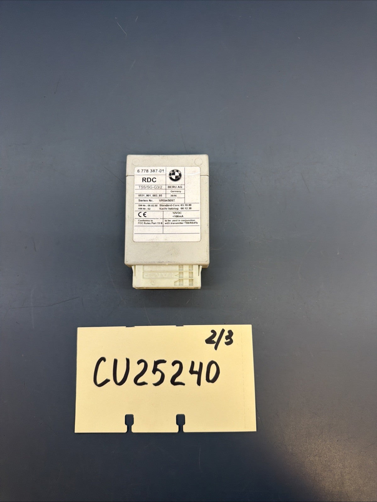 06-10 BMW E82 E90 E60 E63 535I 550I 650I M5 M6 TIRE PRESSURE CONTROL 6778387