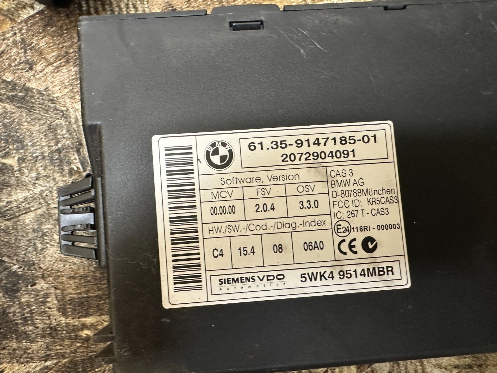 BMW 2006-2013 E92 3 SERIES N54 ECU+CAS/IMMOBILIZER+KEY VIN MATCHED OEM 7583332