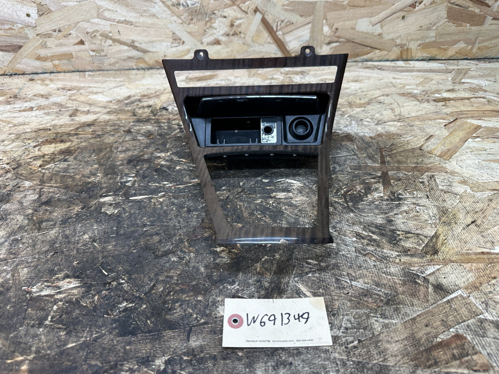 BMW 2003-2010 E83 X3 CENTER CONSOLE SHIFTER BEZEL TRIM WOOD W ASHTRAY 3411706