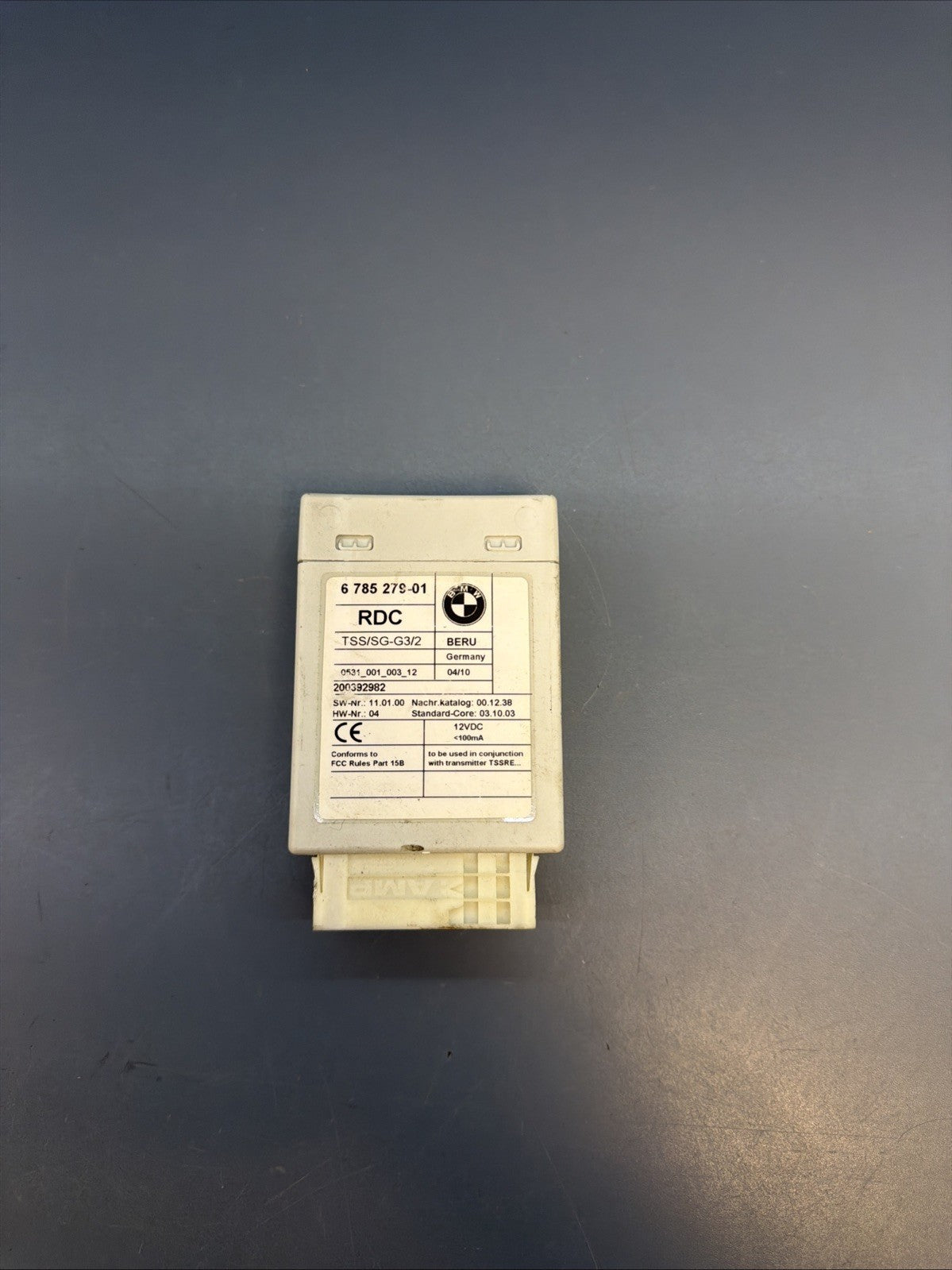 07-11 BMW E82 E88 E90 E92 E60 E63 E89 TIRE PRESSURE CONTROL MODULE TPMS 6785279