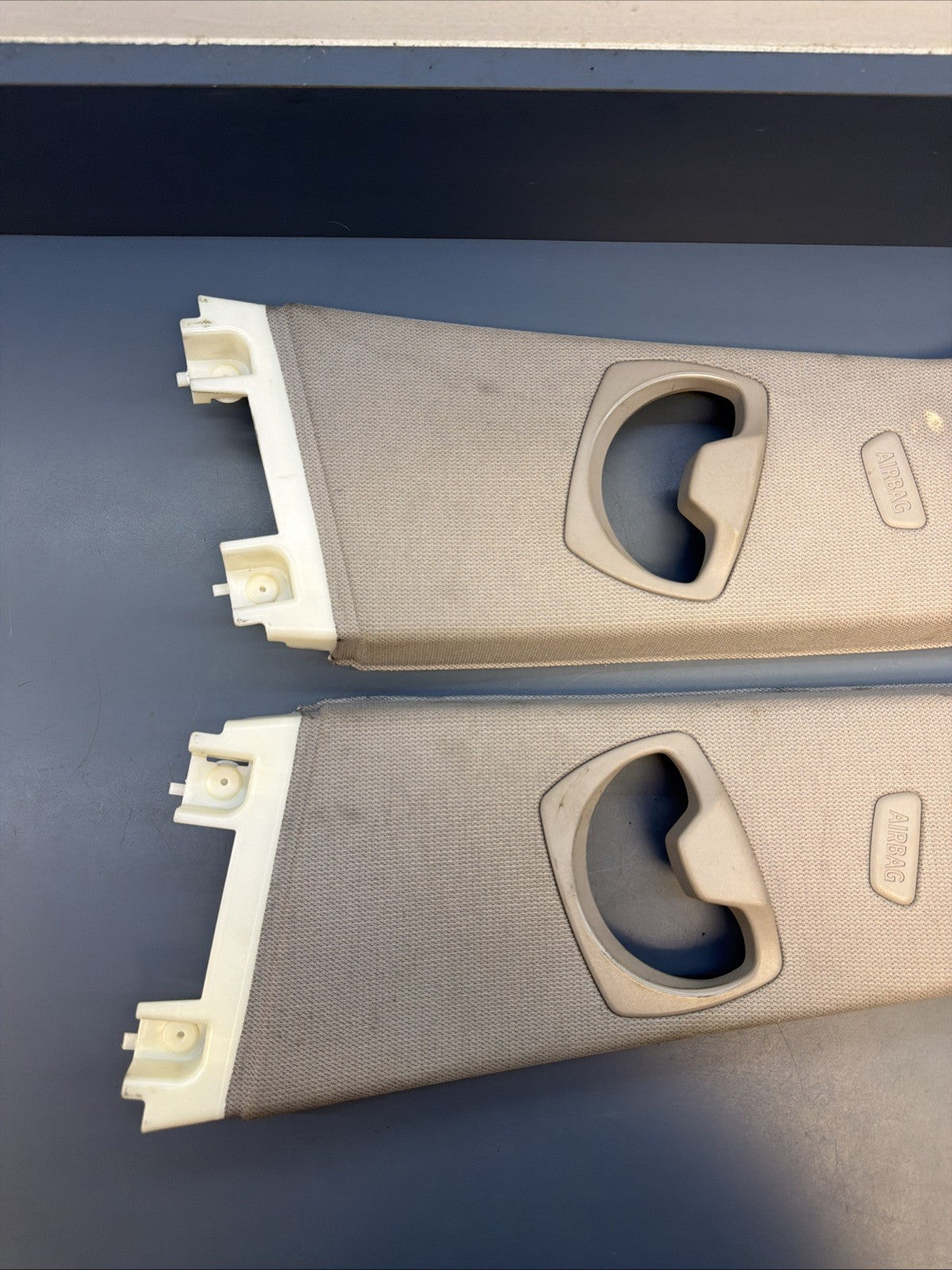 12-18 BMW F30 3-SERIES SET OF 2 CENTER B PILLAR TRIM COVER GRAY 7220998 7220997
