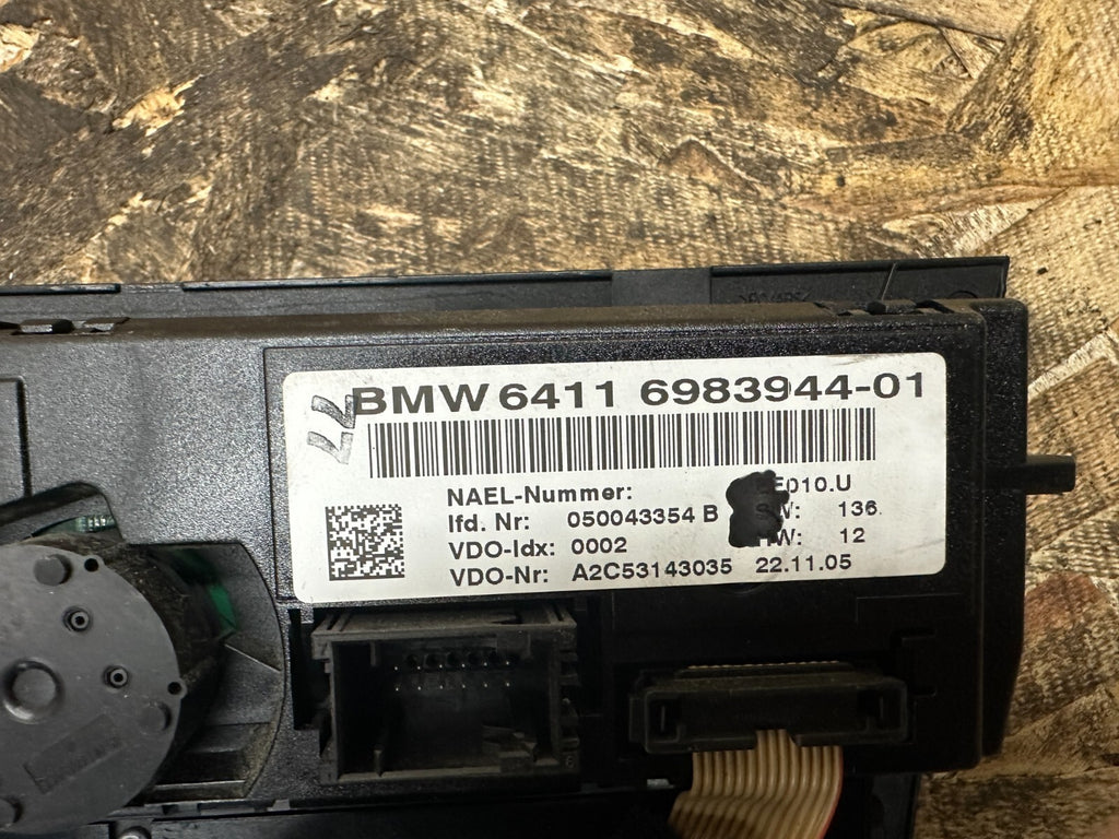 BMW E90 2006-2012 HEATER/AC CLIMATE CONTROL SWITCH PANEL+TRIM BLACK OEM 6983944