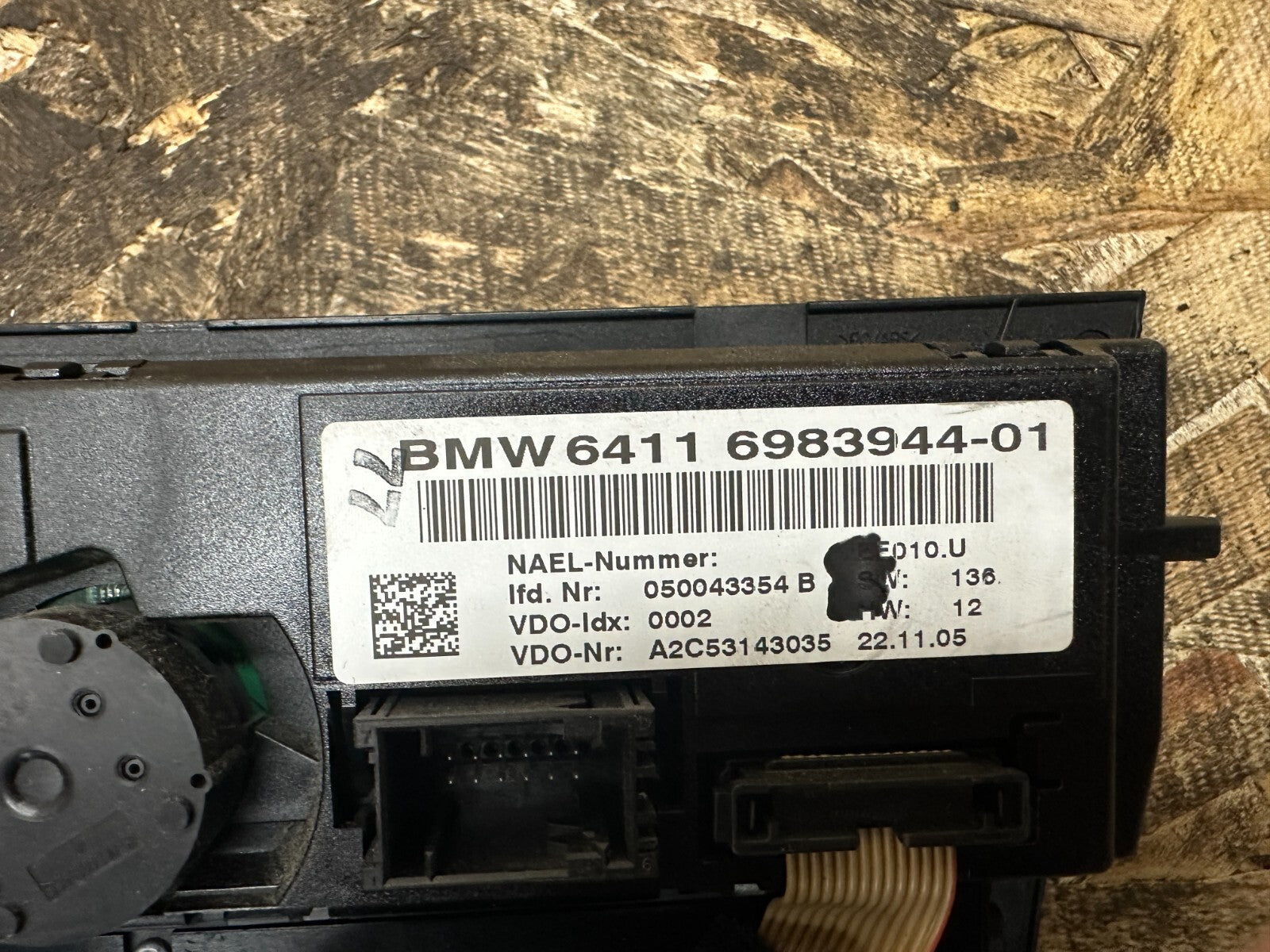 BMW E90 2006-2012 HEATER/AC CLIMATE CONTROL SWITCH PANEL+TRIM BLACK OEM 6983944