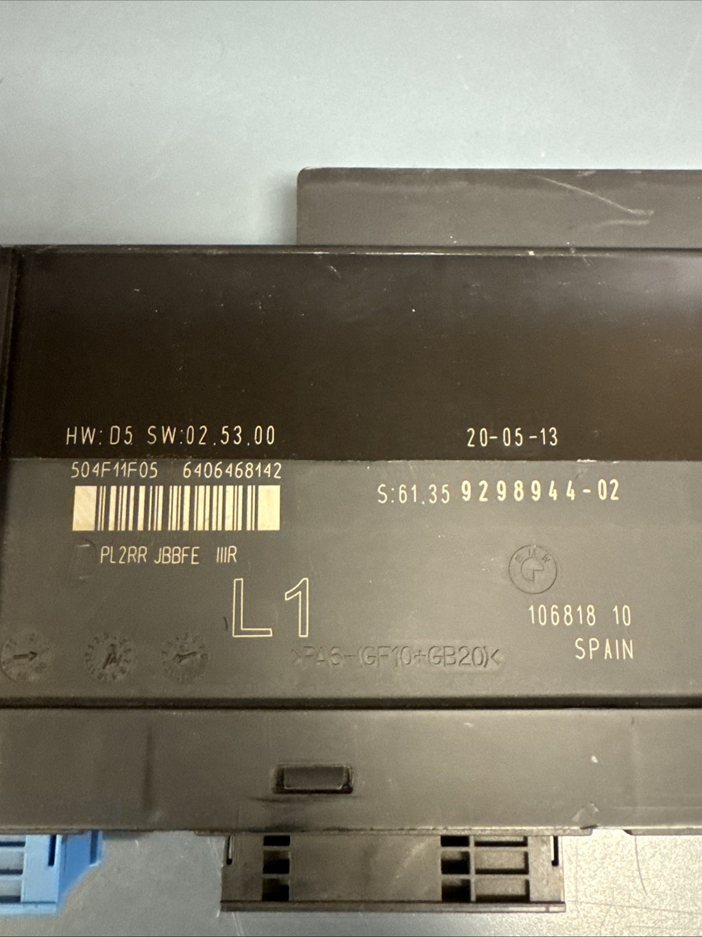 BMW 1 SERIES BCM BODY CONTROL ECU 9298944 E88