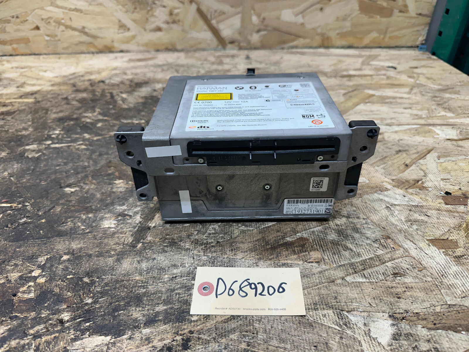 BMW 10-17 F10 5 SERIES CD PLAYER NAVIGATON AUDIO RADIO HEAD UNIT 9327319