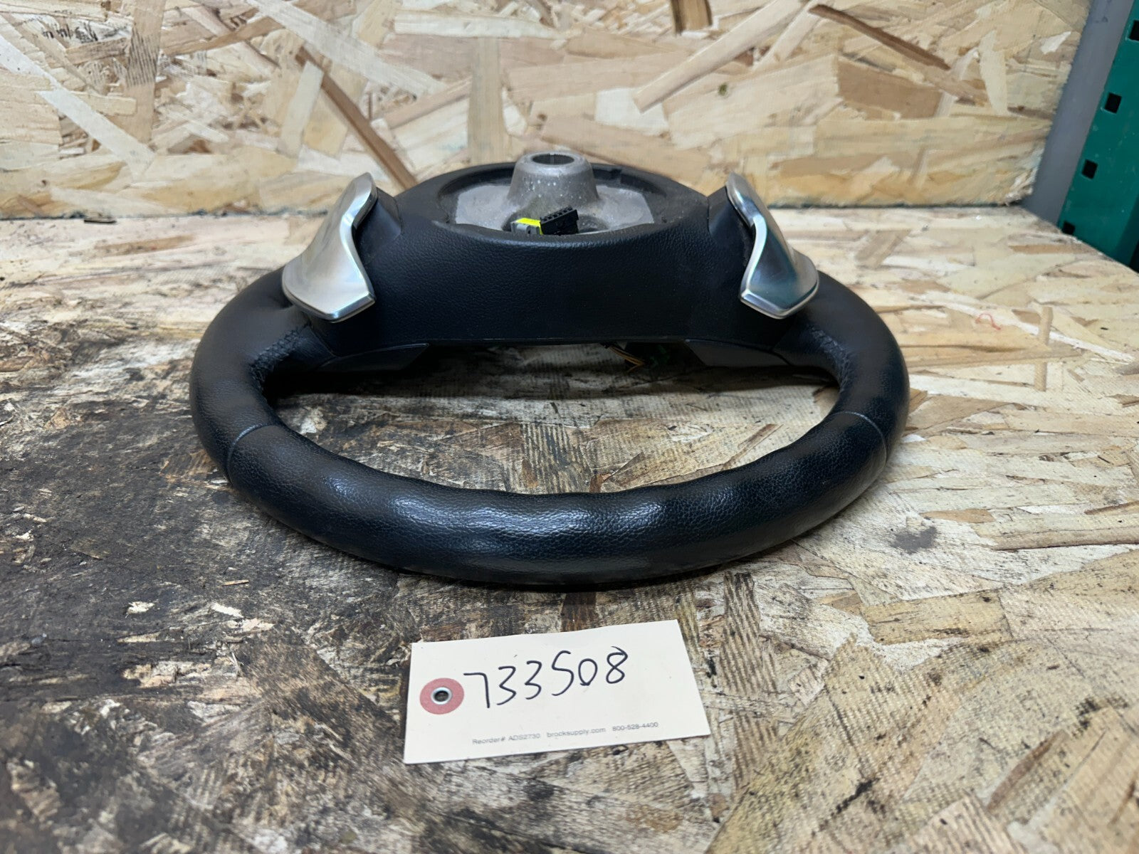 BMW 2006-2013 E9X 3 SERIES BLACK LEATHER STEERING WHEEL W/ PADDLES OEM 3051626