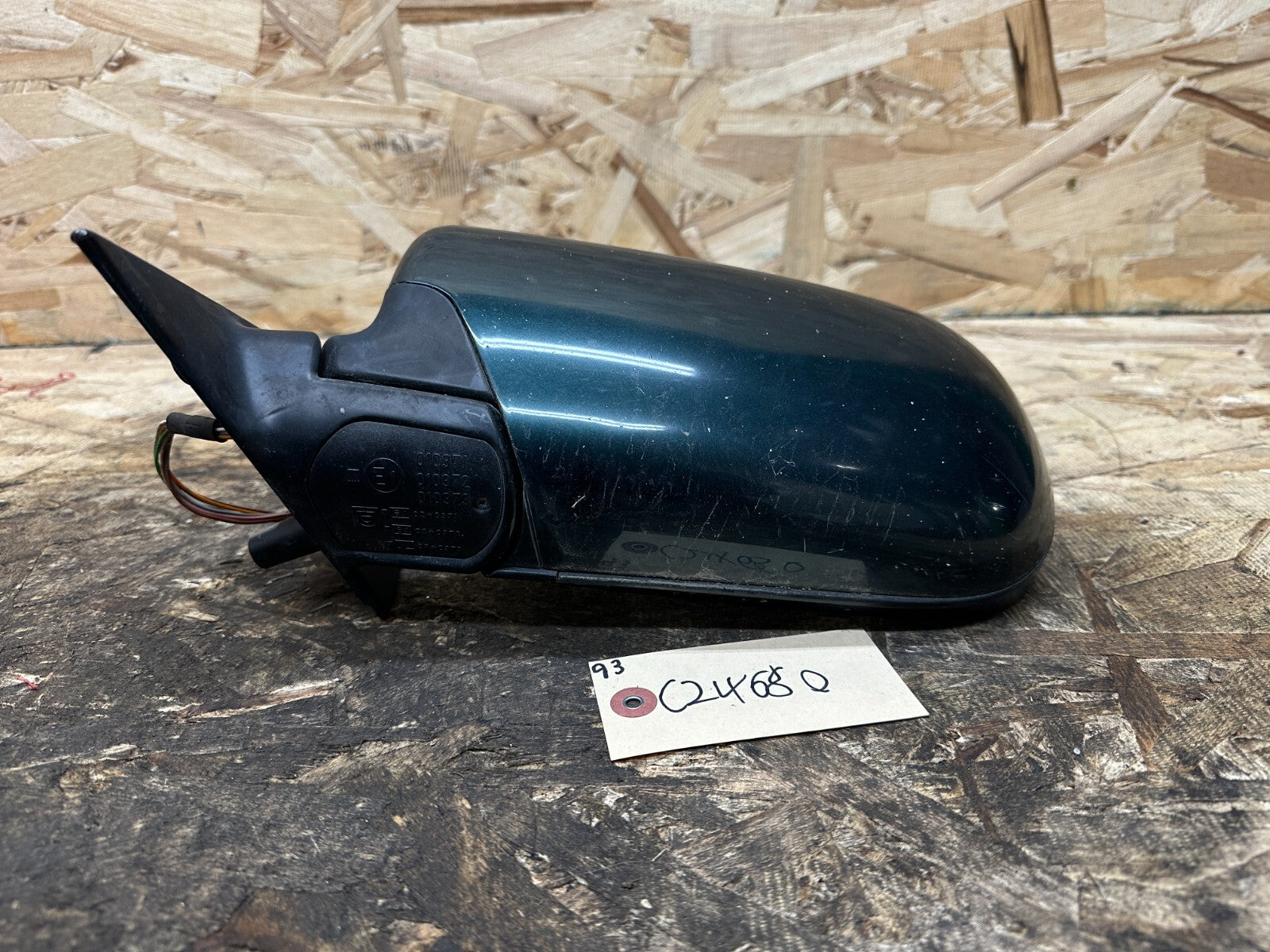 BMW 1995-2001 E38 7 SERIES GREEN DRIVER SIDE MIRROR OEM 010371