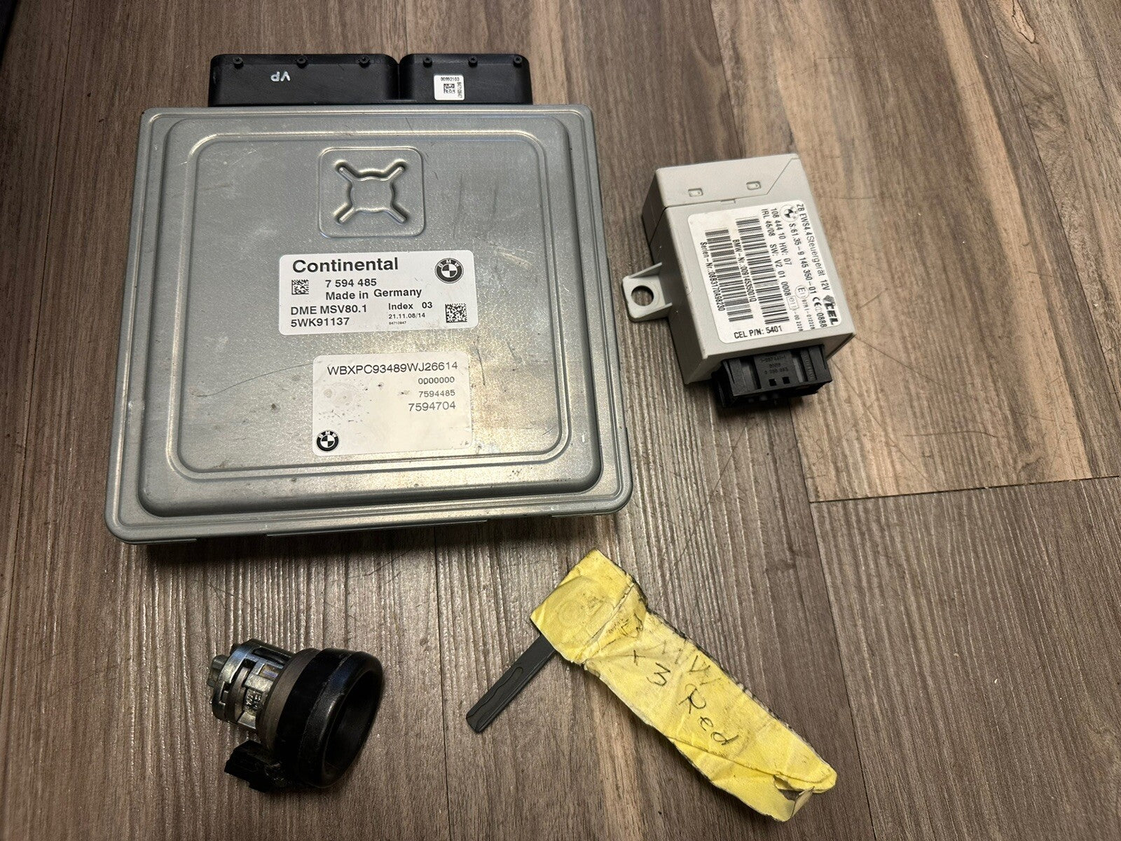BMW E90 E92 E93 E60 E61 3 5'es 3.0i N51 N52N ENGINE ECU SET DME MSV80.1 CAS3 KEY