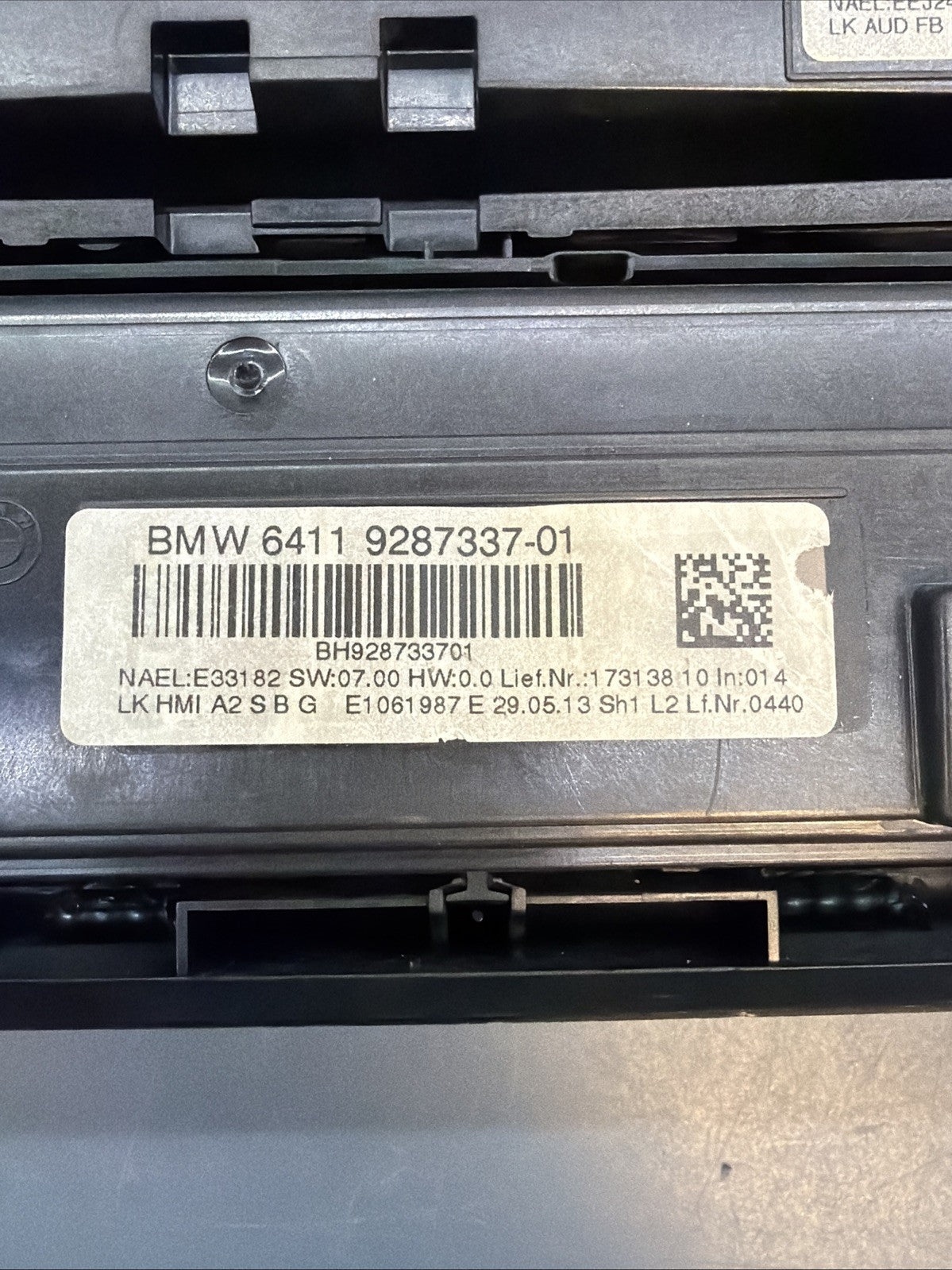 2012-2014 BMW 328i F30 3-SERIES A/C HEATER CLIMATE CONTROL SWITCH UNIT 9261099