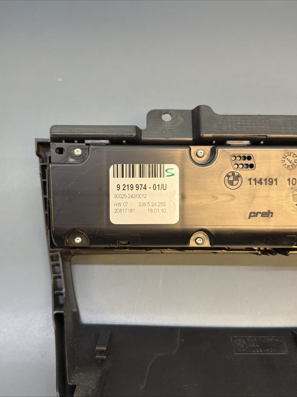 07-13 BMW E70 E71 X5 X6 AC Heater Climate Control Switch Panel 9219974 OEM
