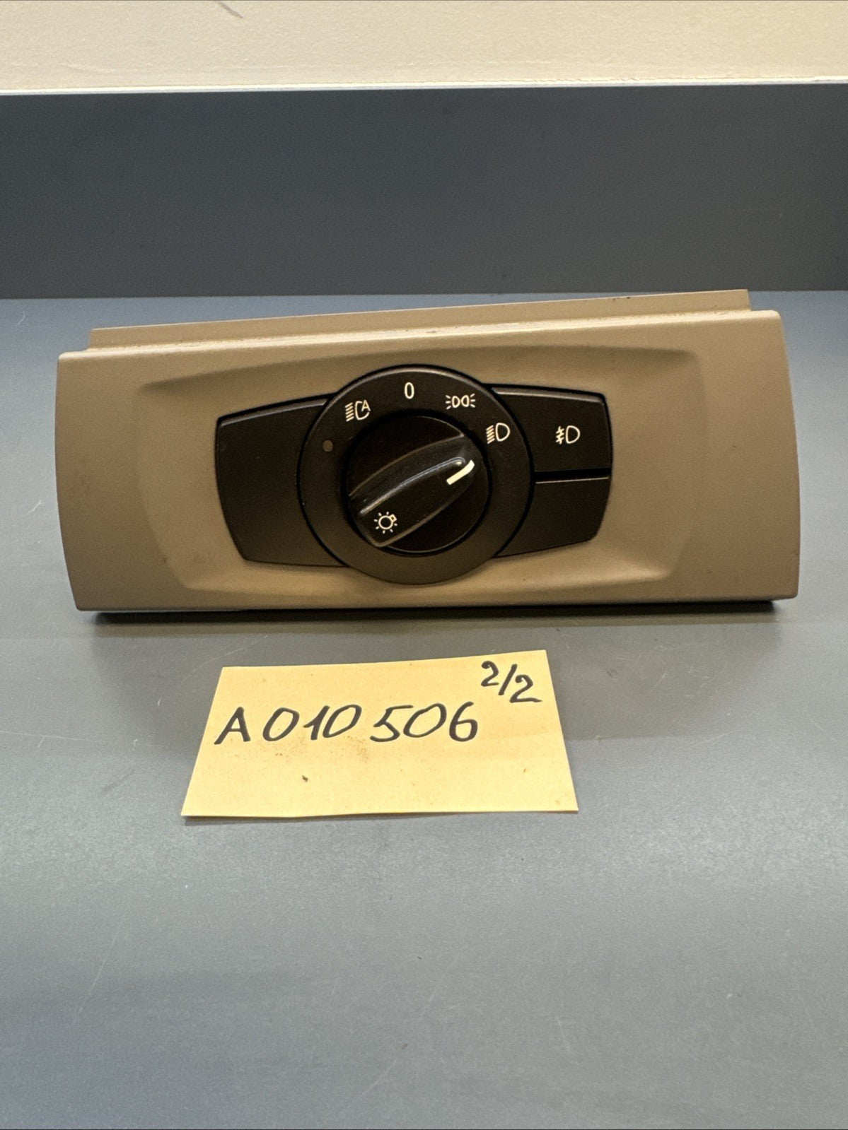 06-11 BMW E90 E92 328I SEDAN DASH HEADLIGHT FOGLIGHT CONTROL SWITCH TAN 6938864