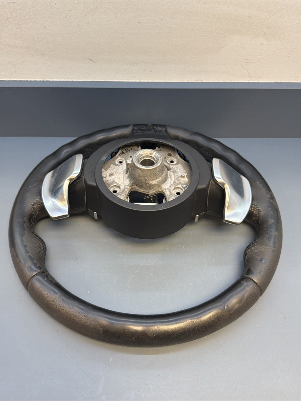 2012-2015 BMW M3 F30 M SPORT STEERING WHEEL M COLORED TRIM 3074437 OEM *NOTE*