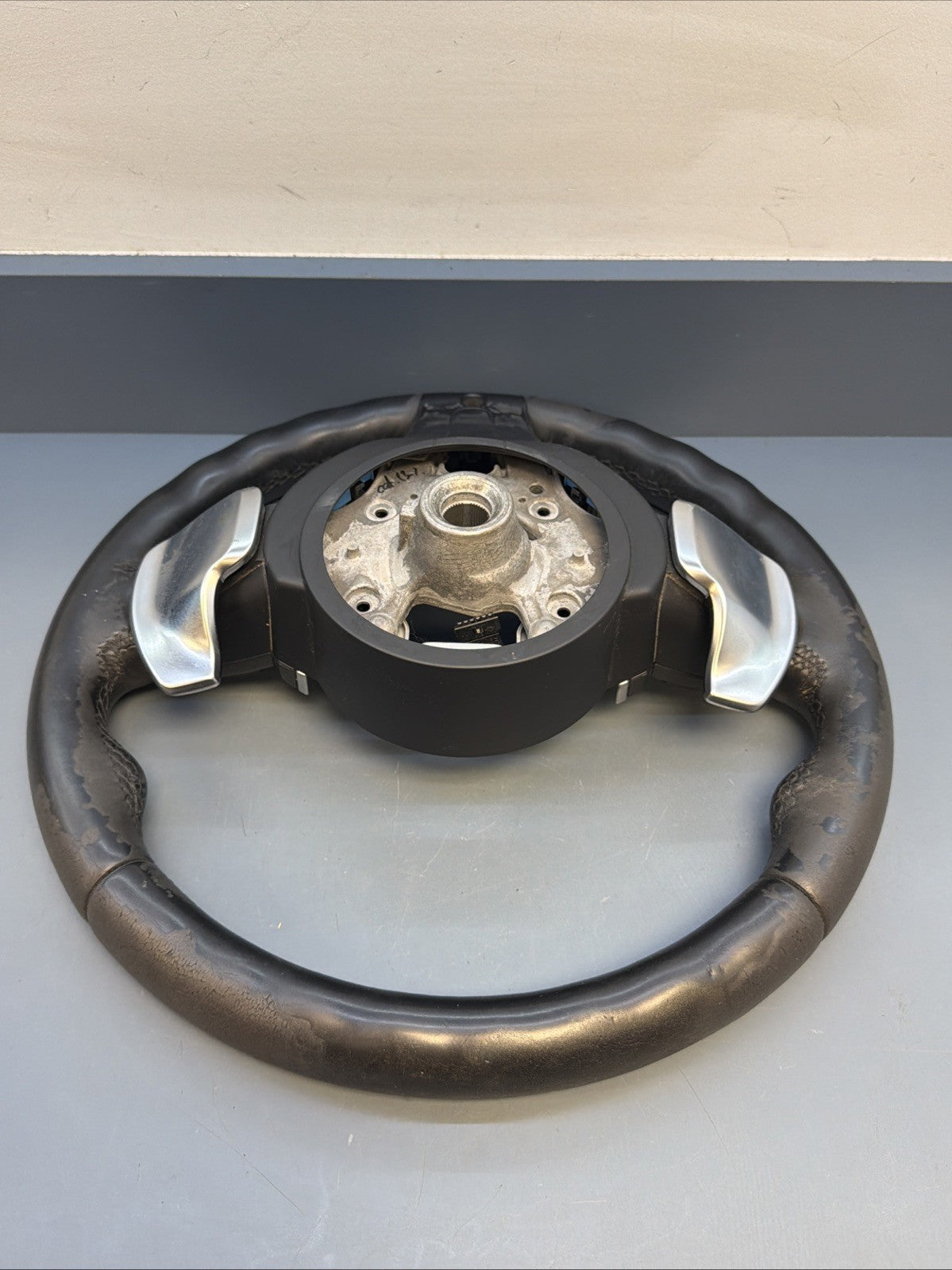 2012-2015 BMW M3 F30 M SPORT STEERING WHEEL M COLORED TRIM 3074437 OEM *NOTE*