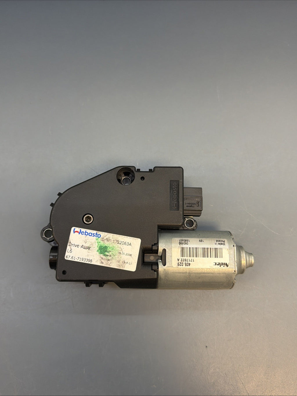 07-13 OEM BMW E90 E92 328 335 M3 Upper Sunroof Moon Roof Motor Unit 7193398