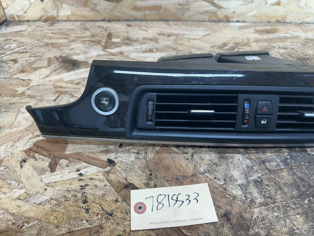 BMW 2010-2017 F10 5 SERIES GLOSSY BLACK INSTRIUMENT PANEL TRIM+VENTS 9166649
