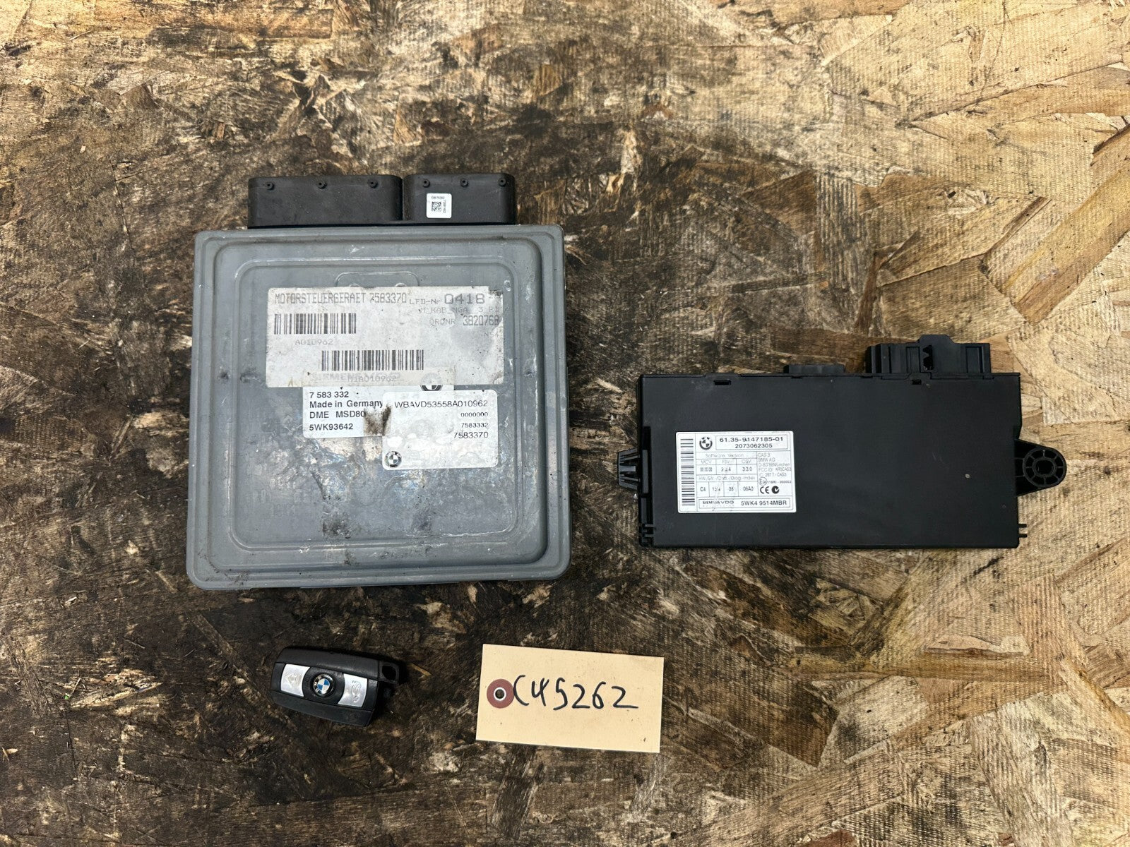 BMW 2006-2013 E9X 3 SERIES N54 ECU+CAS/IMMOBILIZER+KEY VIN MATCHED OEM 7583332