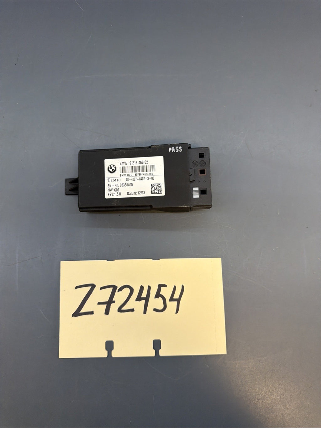 12-18 BMW 320i 328i 335i F30 FRONT OR REAR HEATED SEAT CONTROL MODULE 9216468