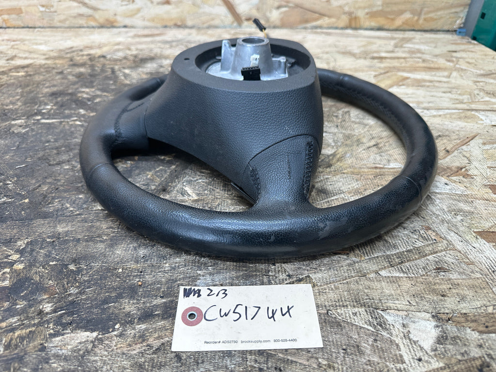 BMW 2004-2010 E60 3 SPOKE BLACK LEATHER STEERING WHEEL OEM 6079000
