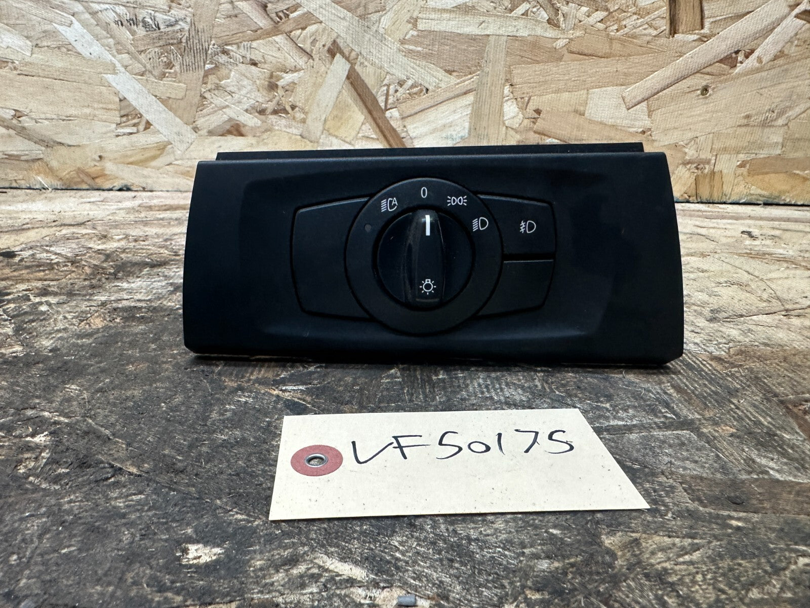 BMW 06-13 E9X 3 SERIES HEADLIGHT FOG LIGHT CONTROL SWITCH BLACK OEM 6938864